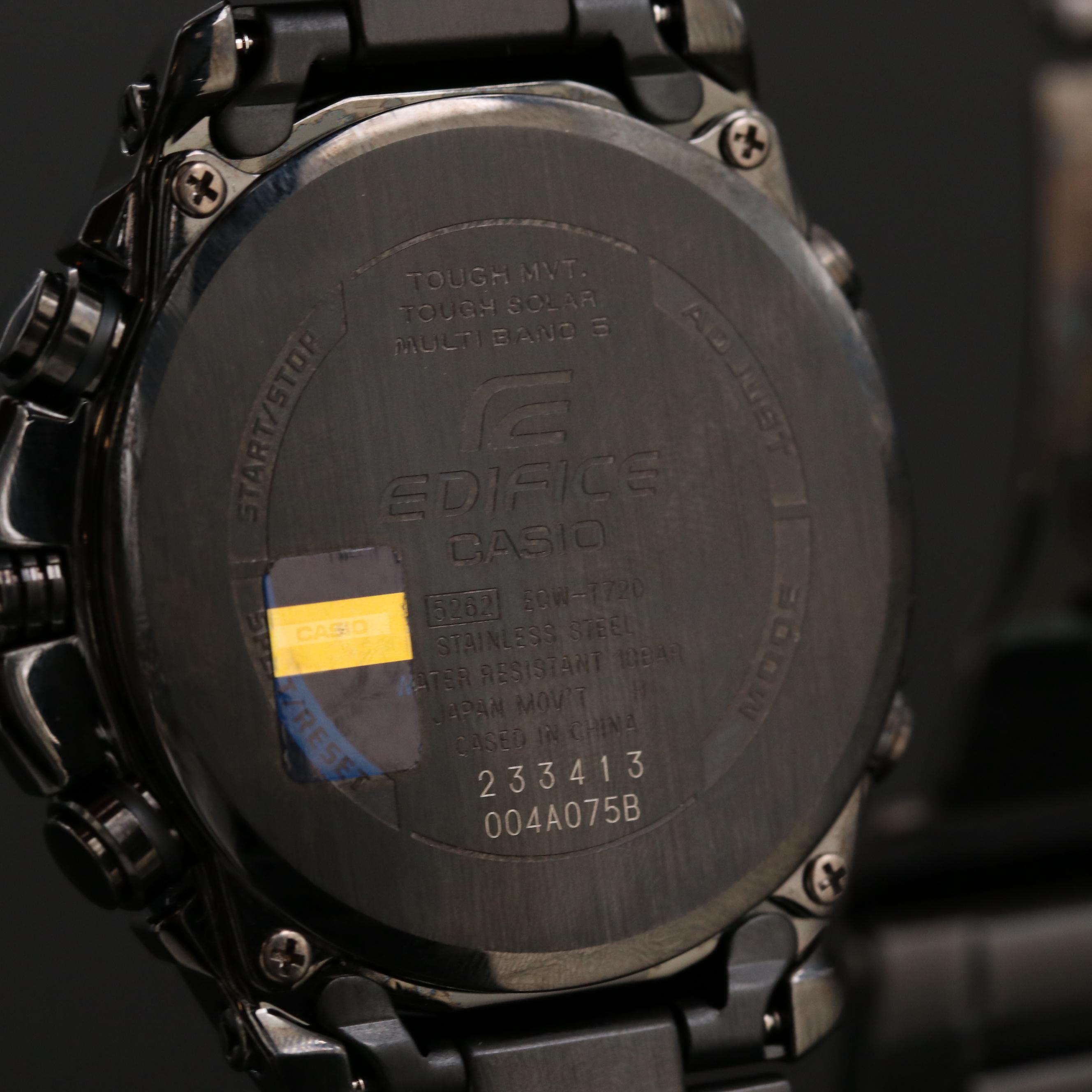 Casio Edifice Black Label Solar Quartz Watch