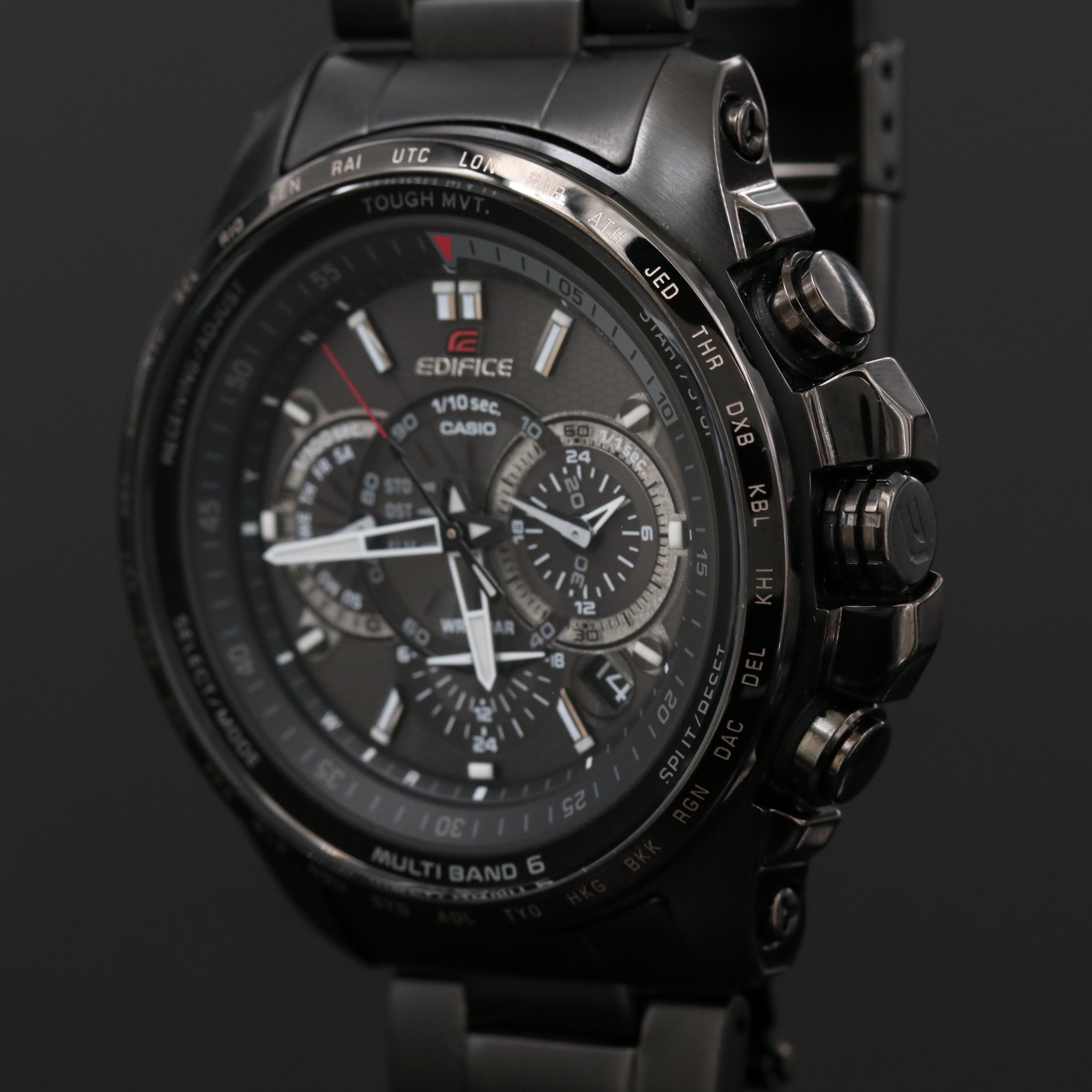Casio Edifice Black Label Solar Quartz Watch