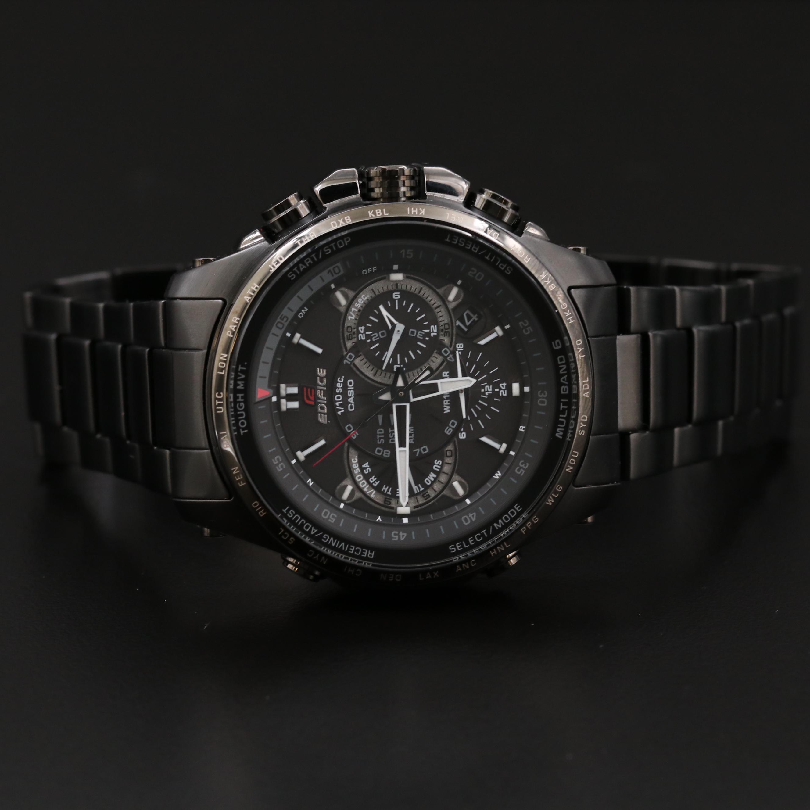 Casio Edifice Black Label Solar Quartz Watch