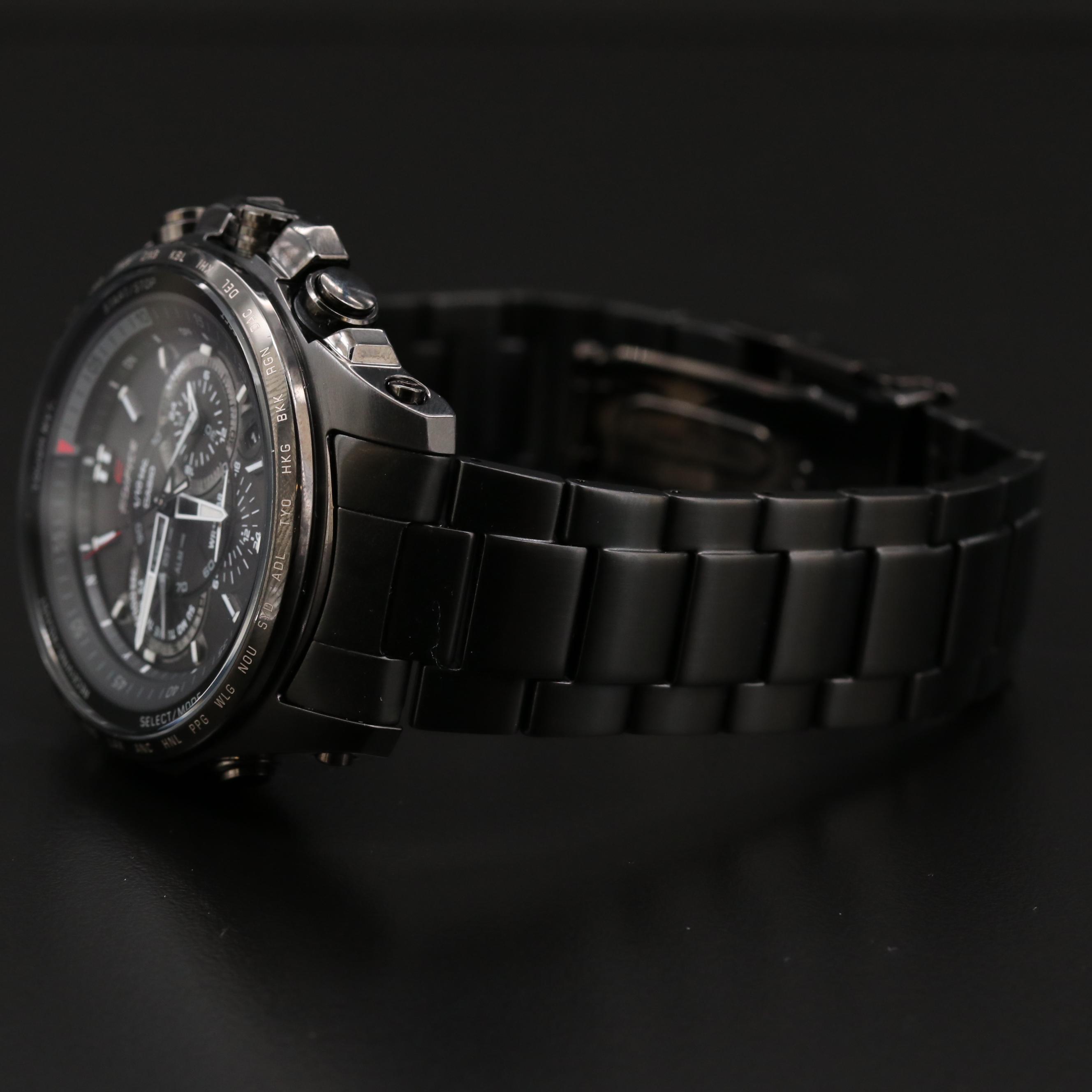Casio Edifice Black Label Solar Quartz Watch