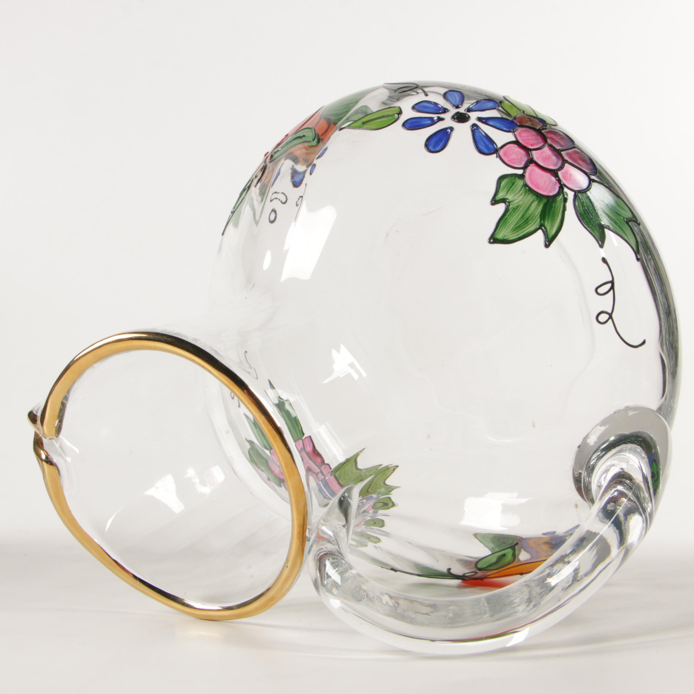 Laurel Burch Cat Bank, Truck Planter, Painted Glass Pitcher, Rooster and Others