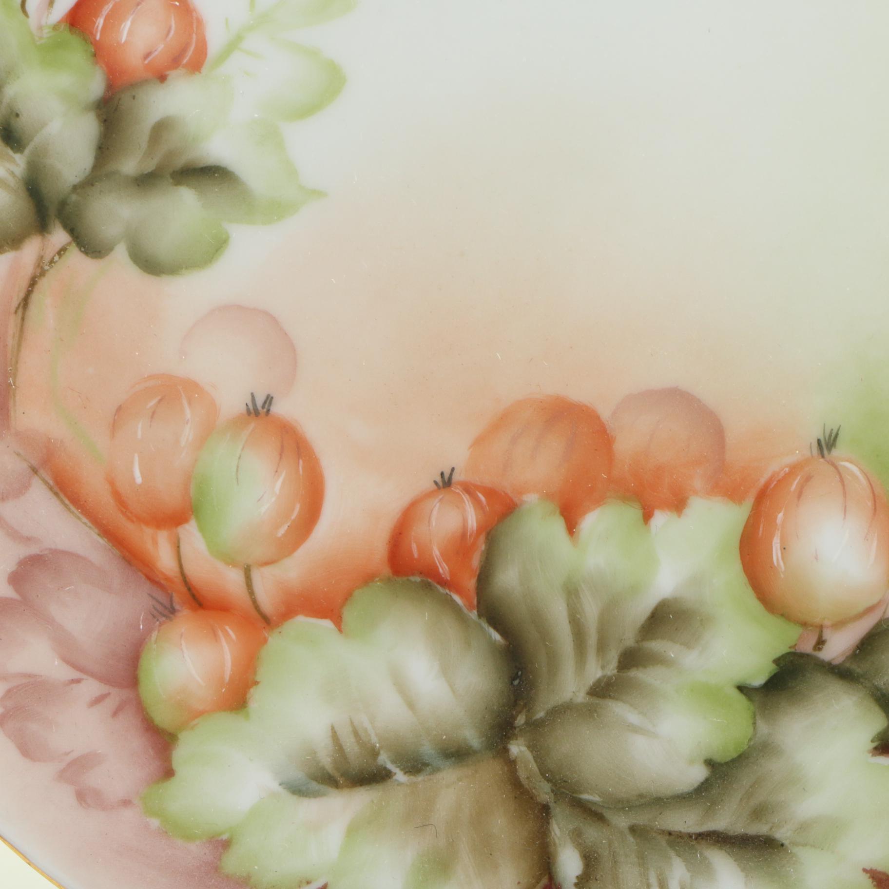 Hobbyist Painted Porcelain Tableware, Antique and Vintage