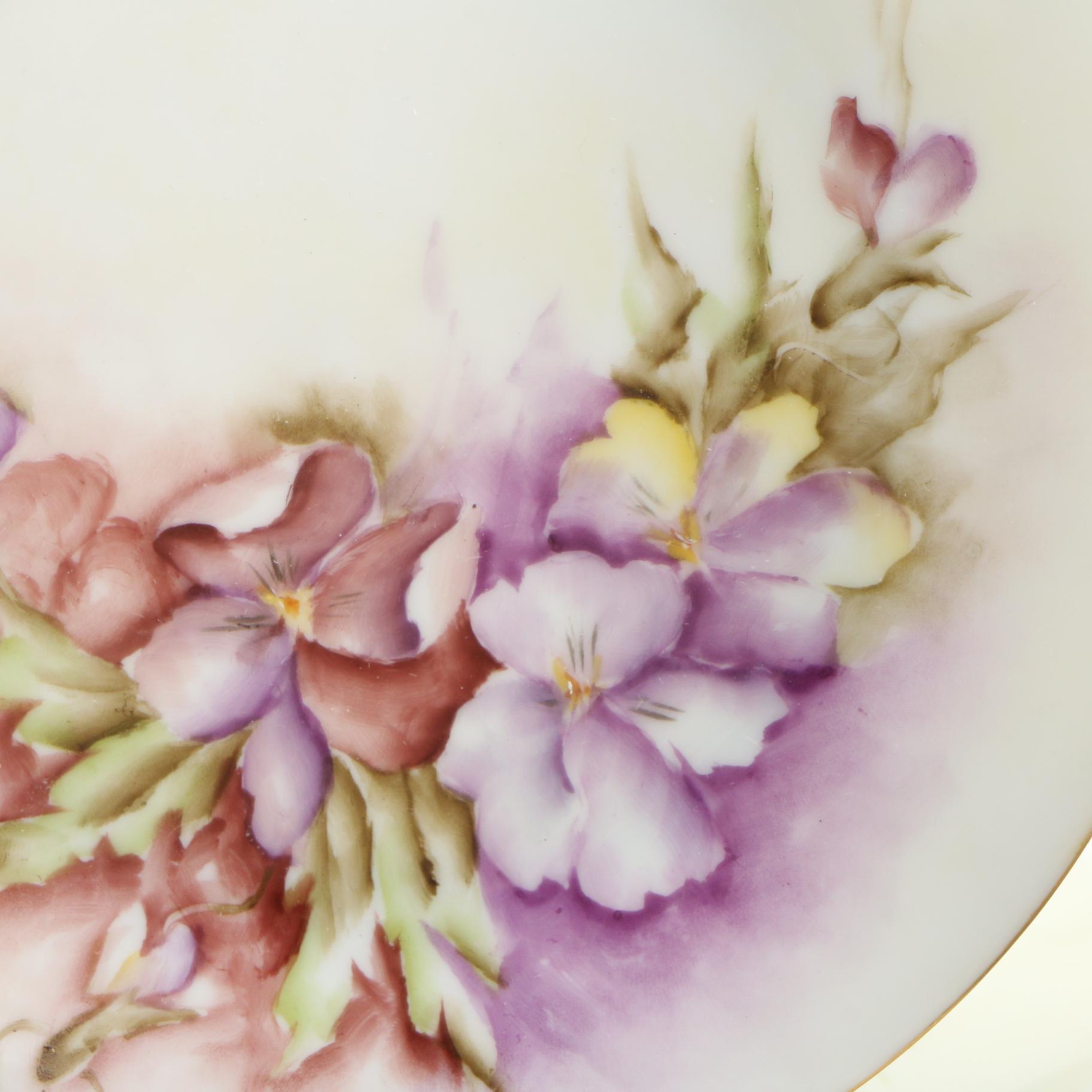 Hobbyist Painted Porcelain Tableware, Antique and Vintage