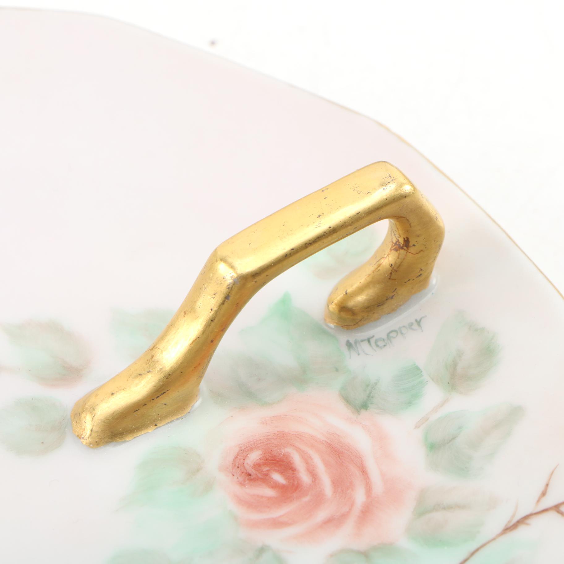 Hobbyist Painted Porcelain Tableware, Antique and Vintage