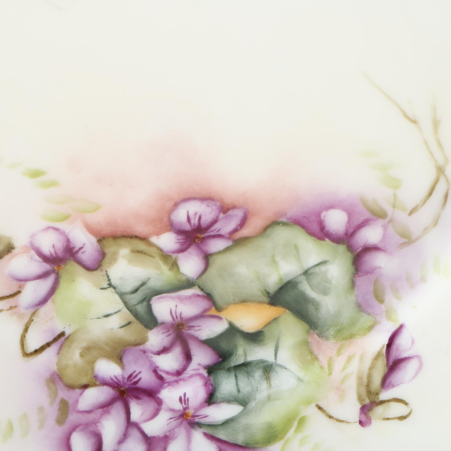 Hobbyist Painted Porcelain Tableware, Antique and Vintage