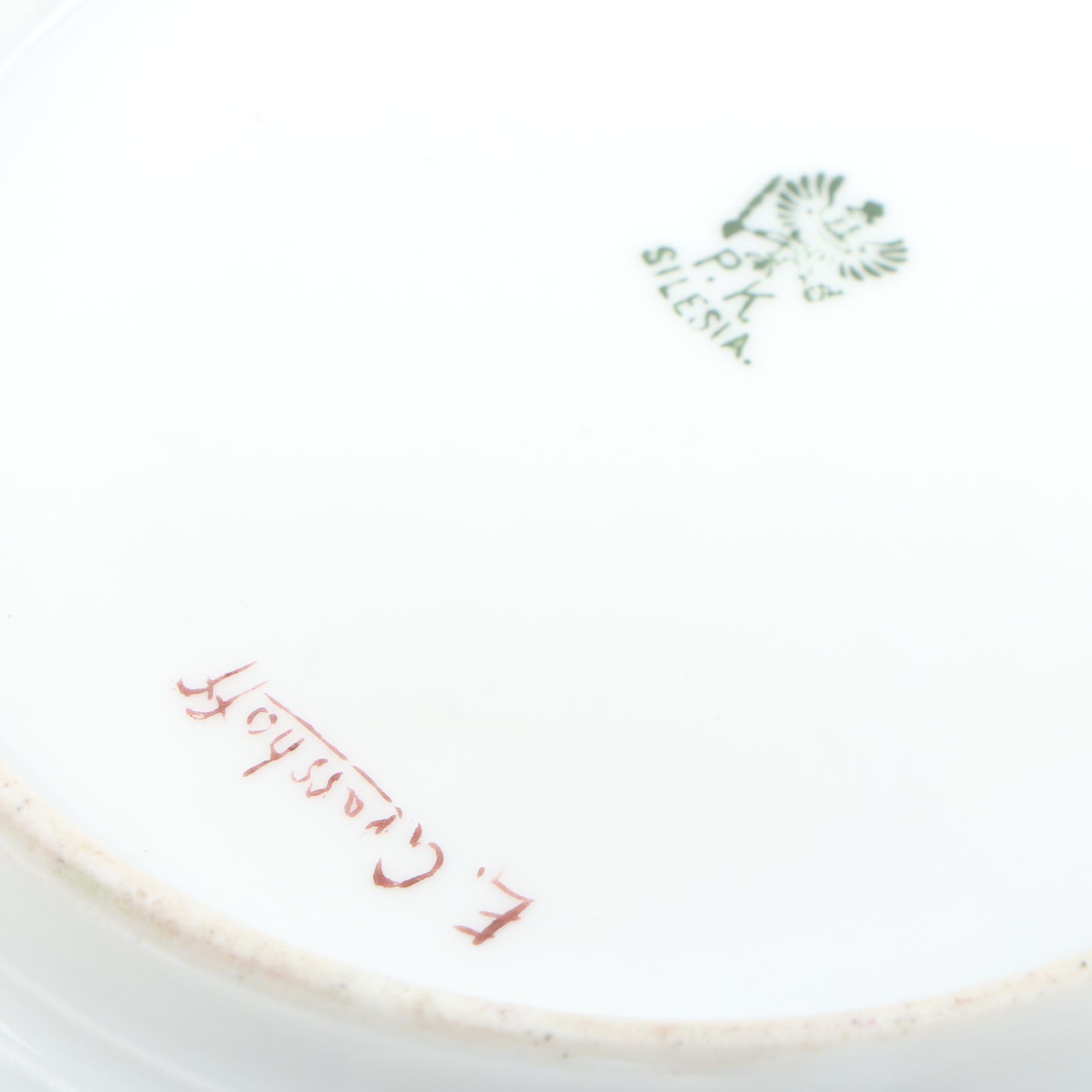 Hobbyist Painted Porcelain Tableware, Antique and Vintage