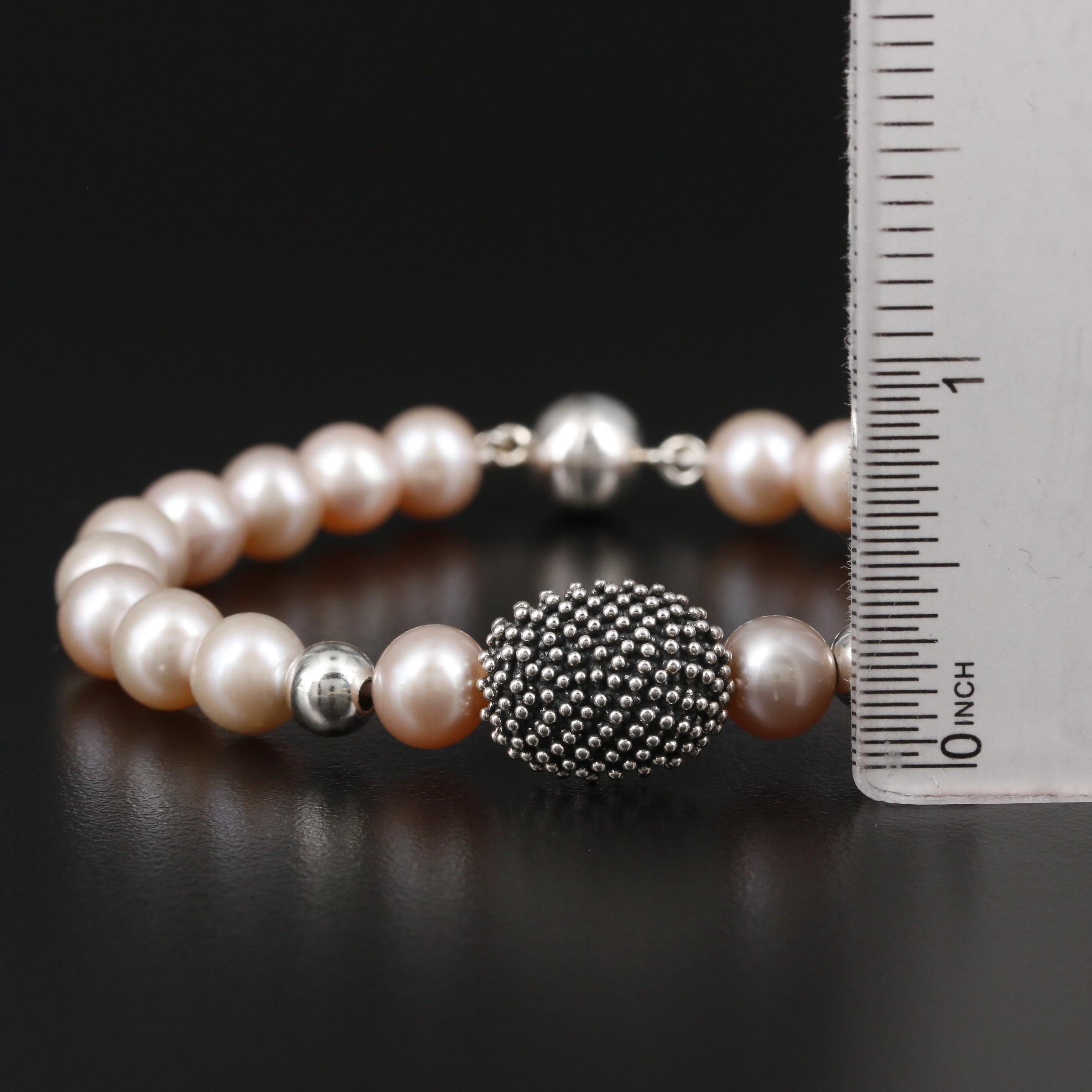 Michael Dawkins Sterling Cultured Pearl Bracelet