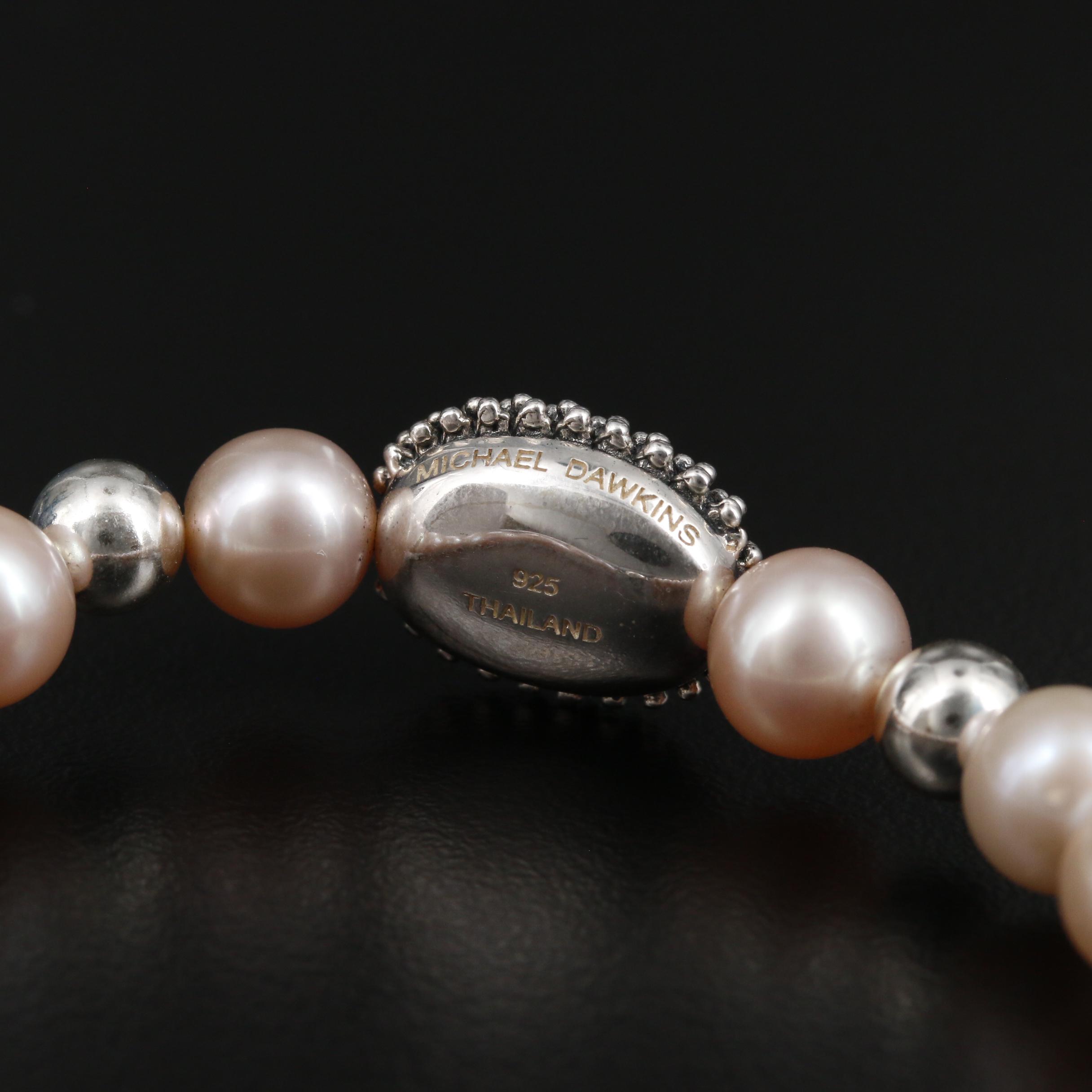Michael Dawkins Sterling Cultured Pearl Bracelet