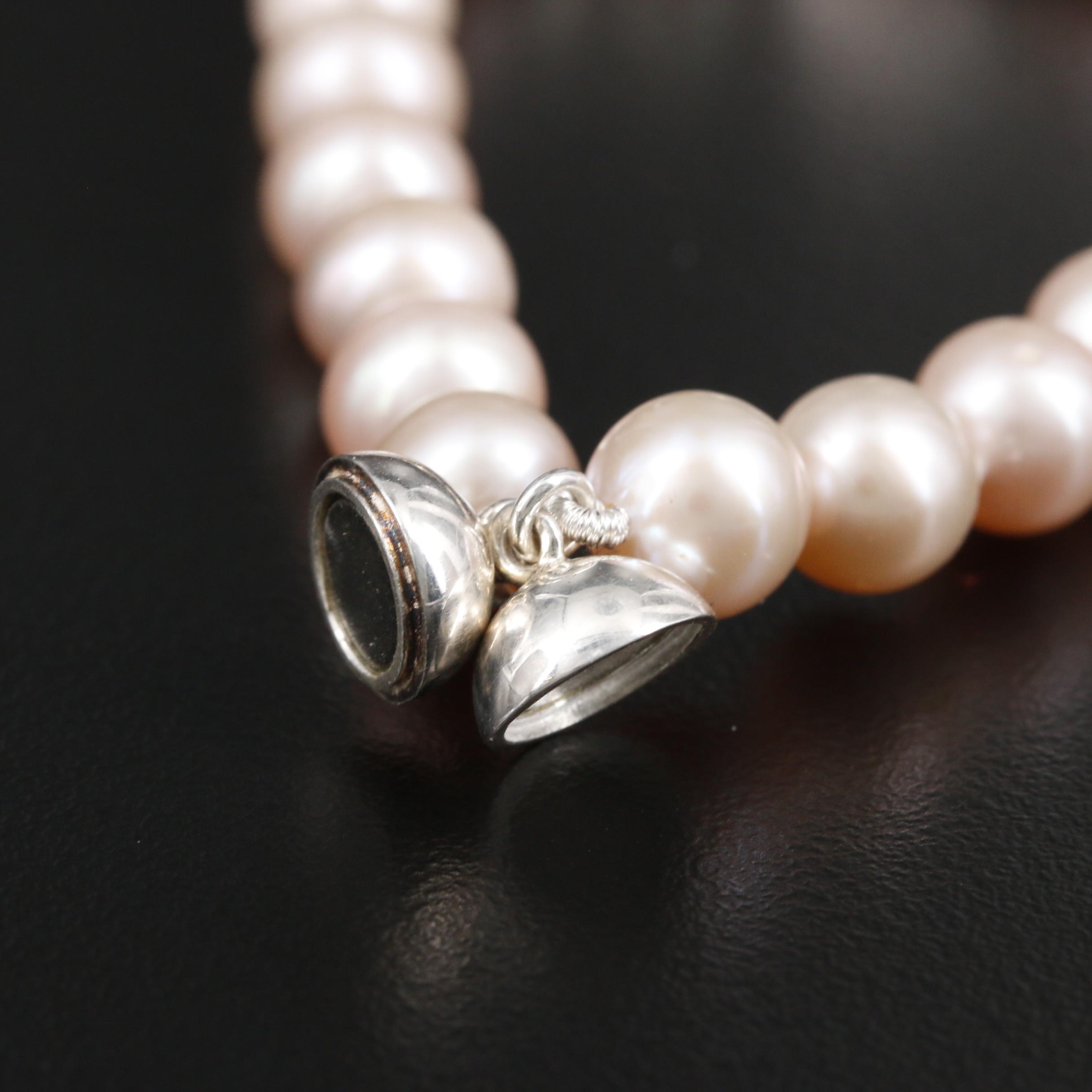Michael Dawkins Sterling Cultured Pearl Bracelet