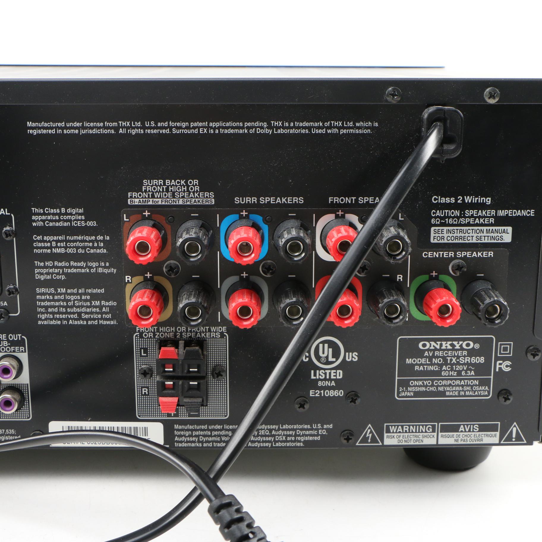 Onkyo TX-SR608 AV Receiver