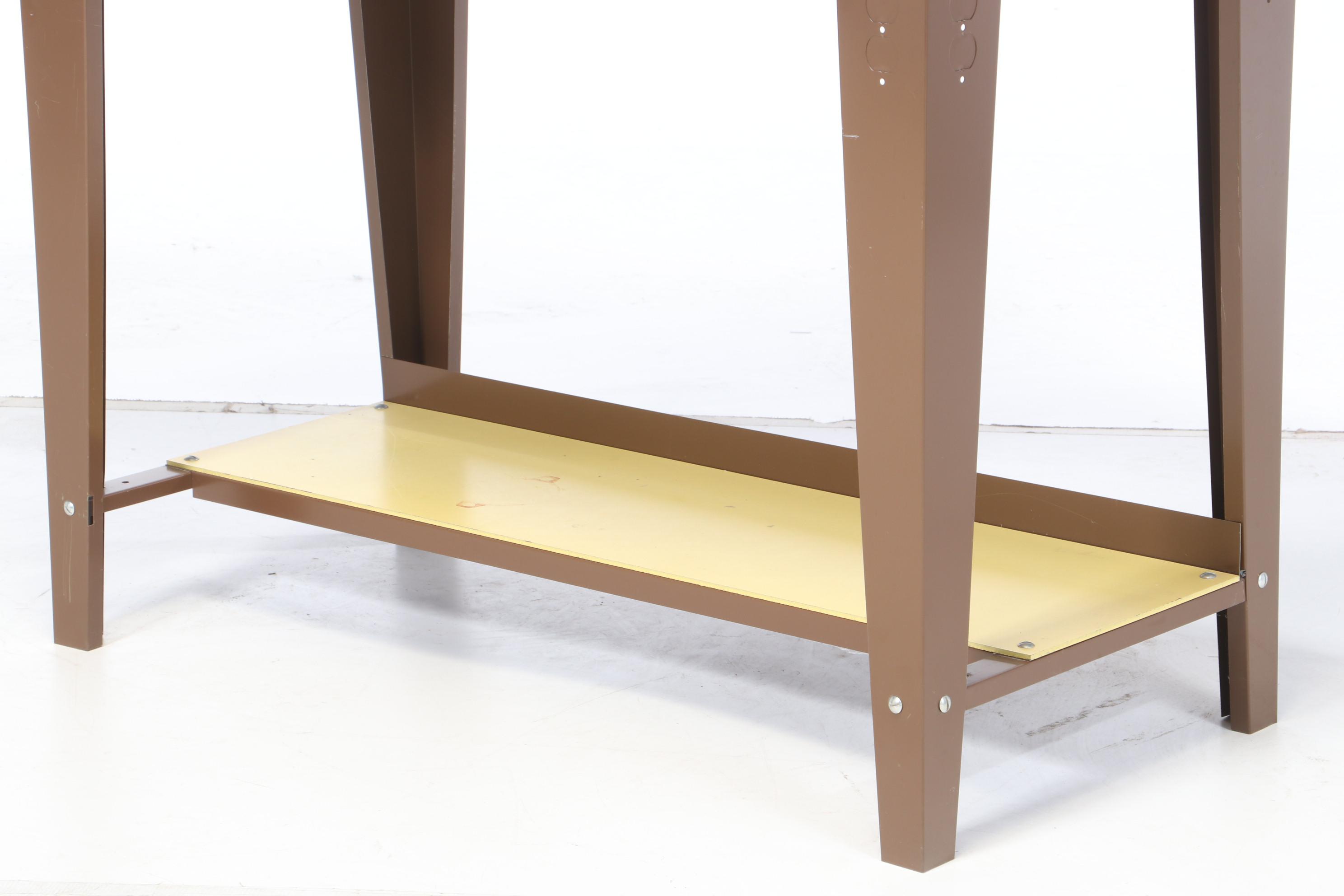 Hirsh Metal and Wood Work Bench with Storage Drawer and Pegboard Back Splash