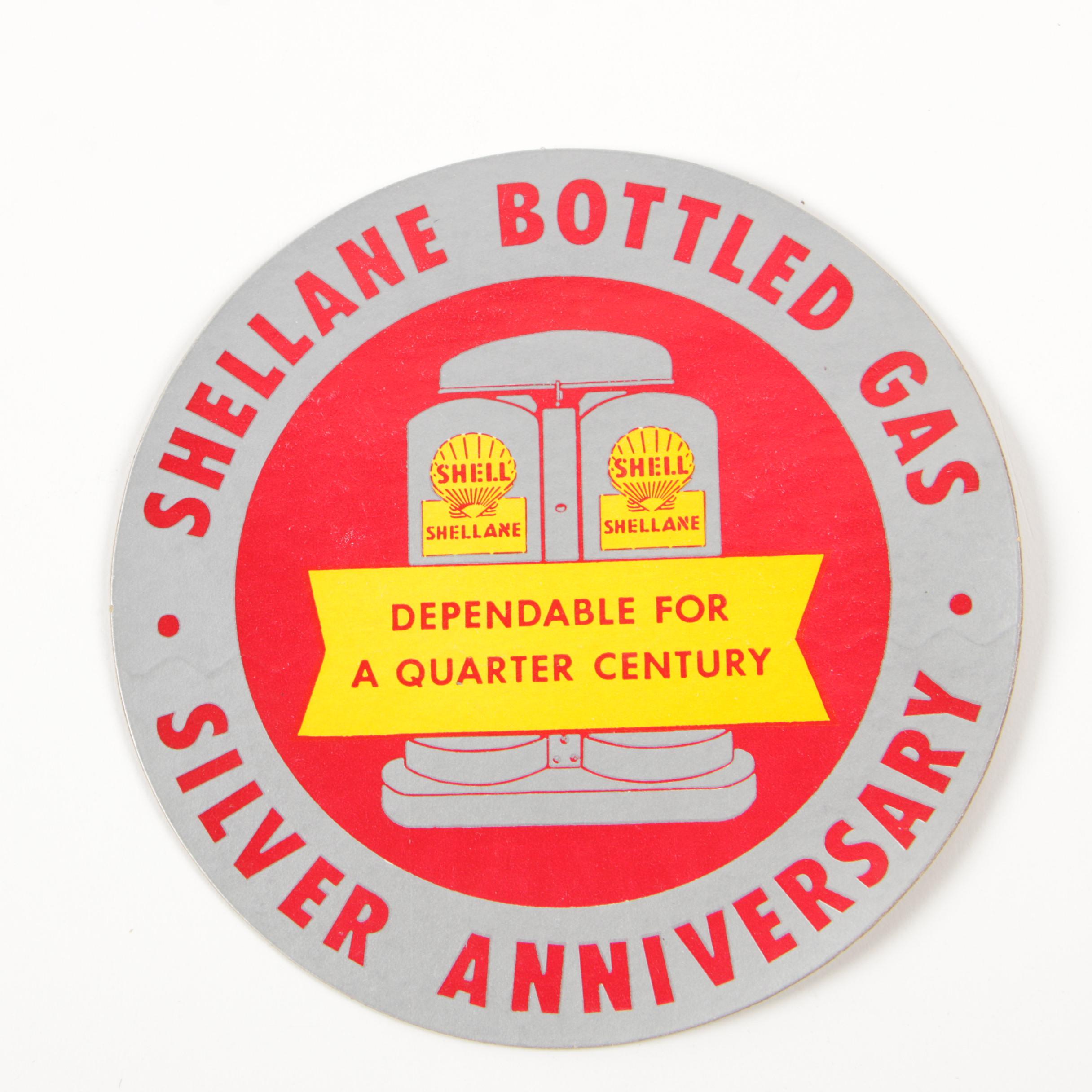 Shellane Bottled Gas Advertisement Paperweights and Decals