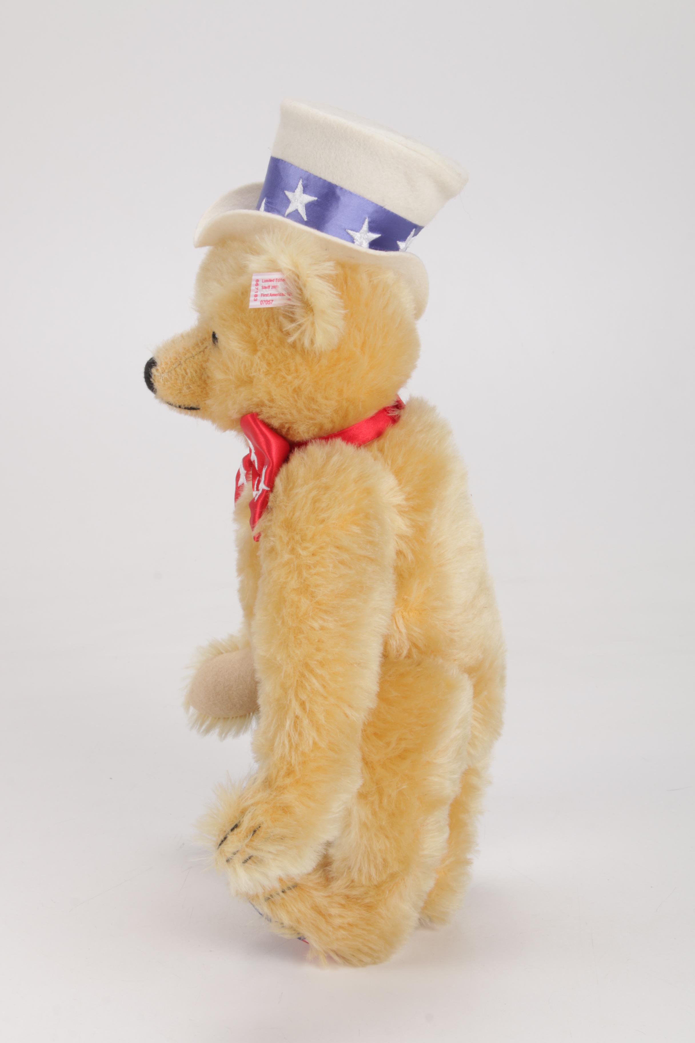 Steiff "First American Teddy" Mohair Plush Bear