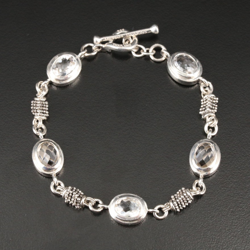 Michael Dawkins Sterling Silver Quartz Bracelet