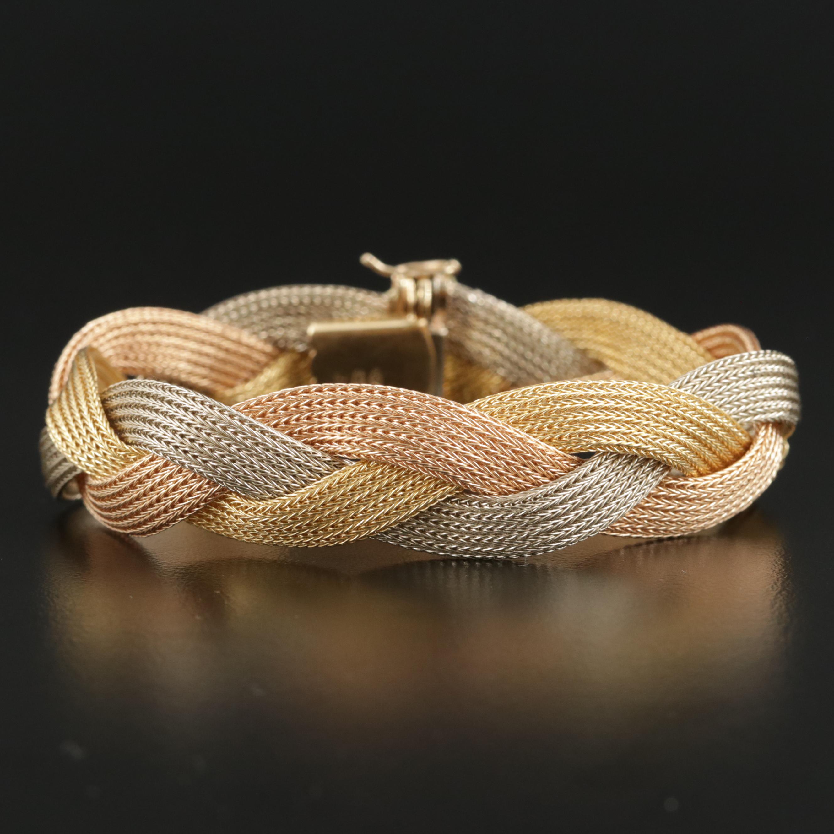 Fratelli Filippini 18K Gold Braided Mesh Bracelet