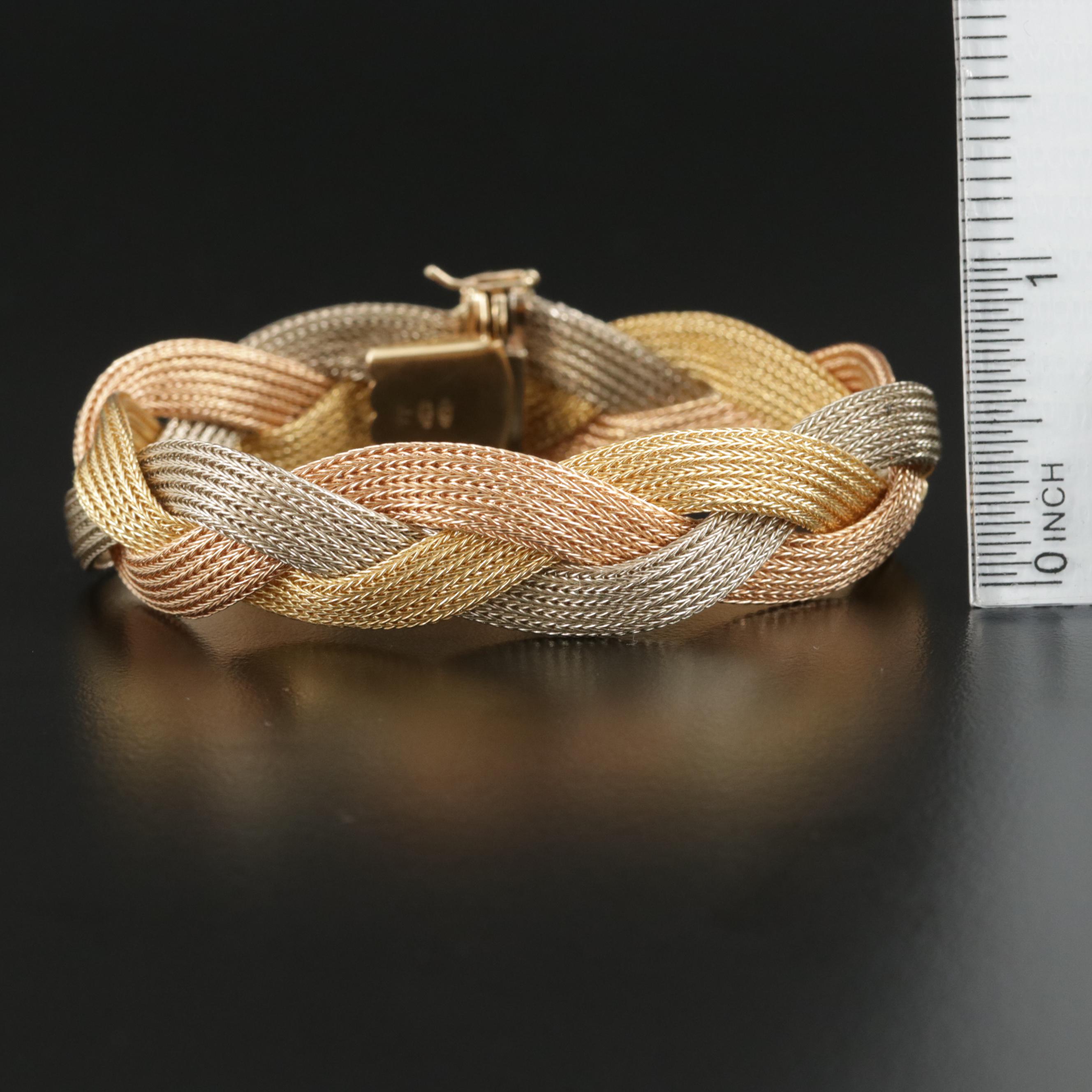 Fratelli Filippini 18K Gold Braided Mesh Bracelet