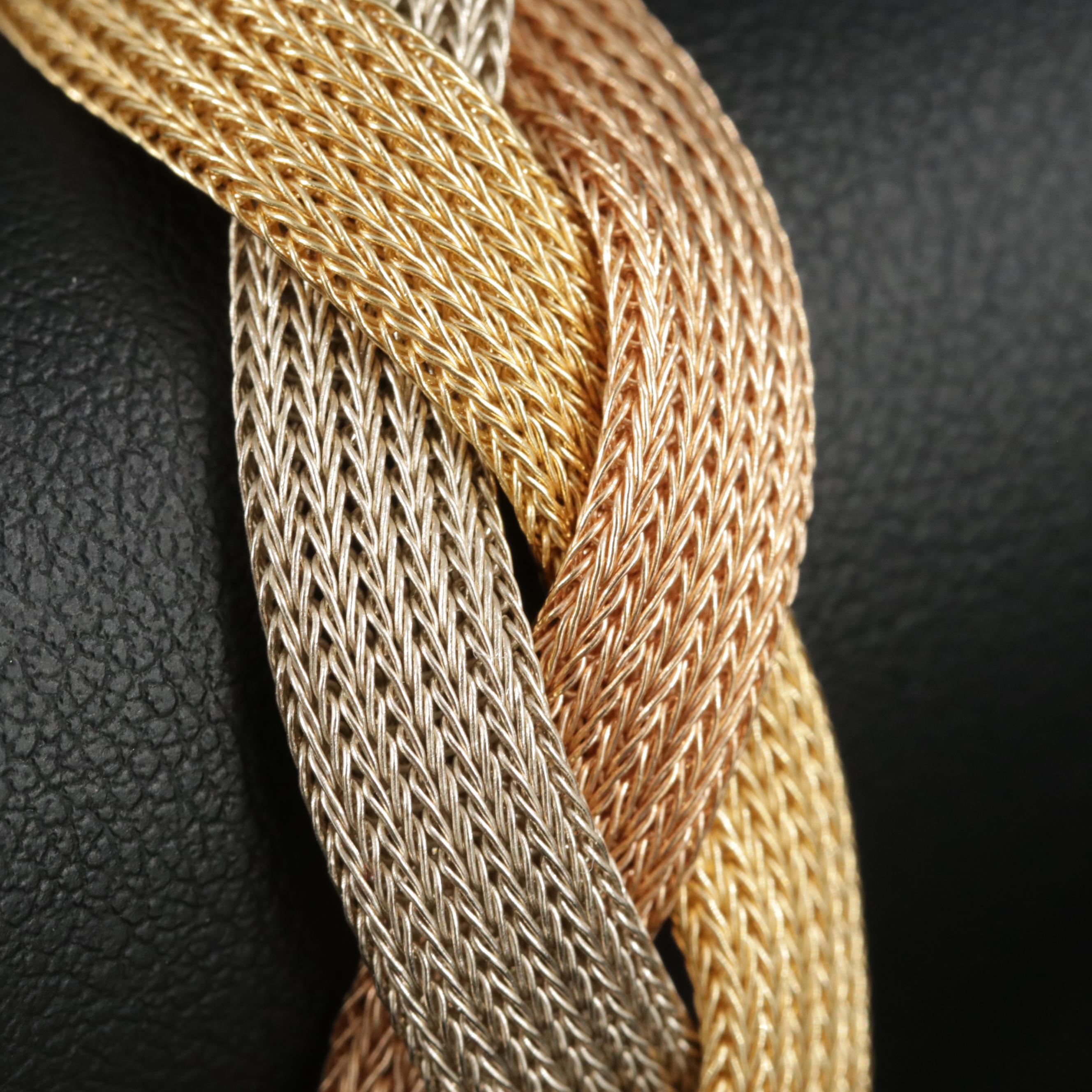 Fratelli Filippini 18K Gold Braided Mesh Bracelet