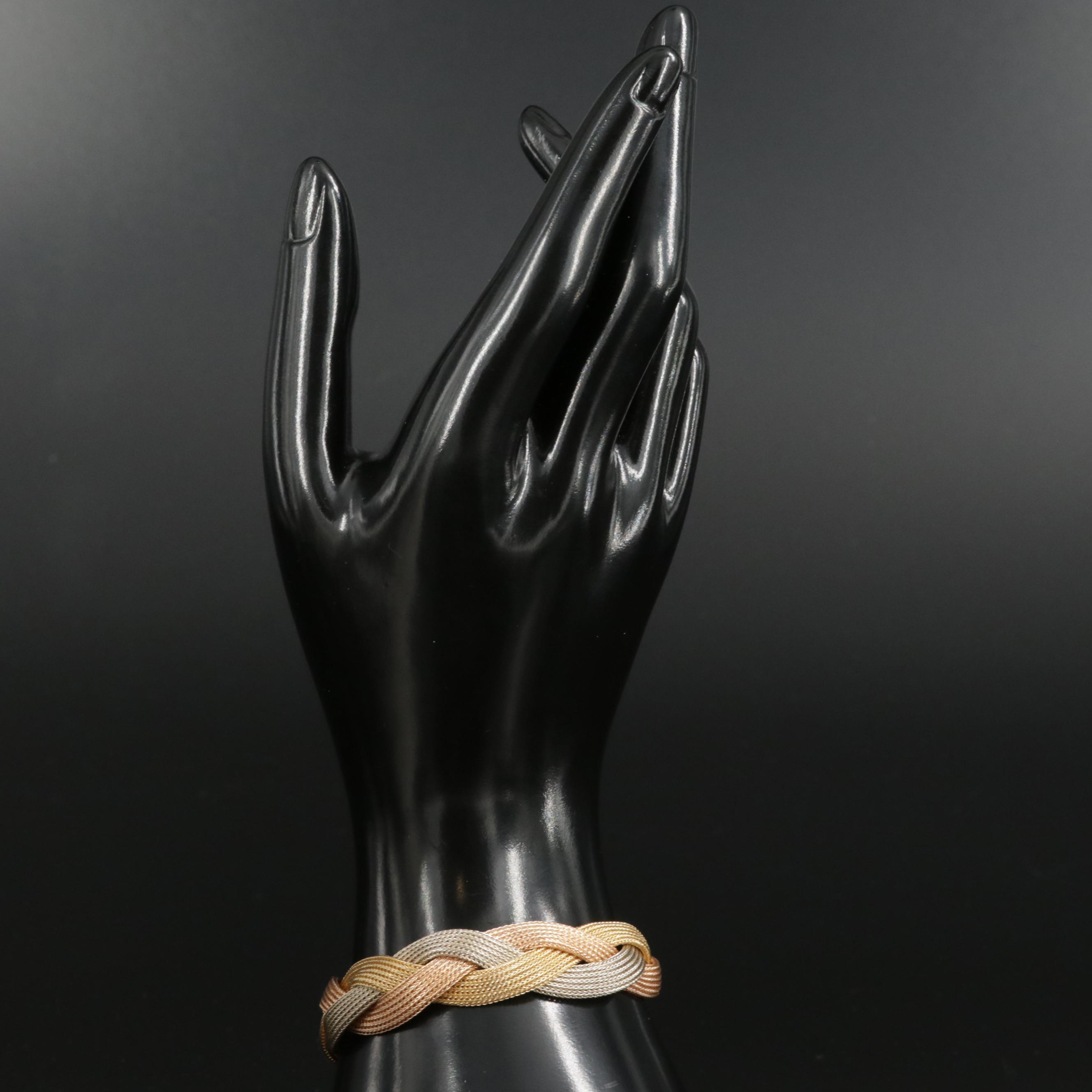 Fratelli Filippini 18K Gold Braided Mesh Bracelet