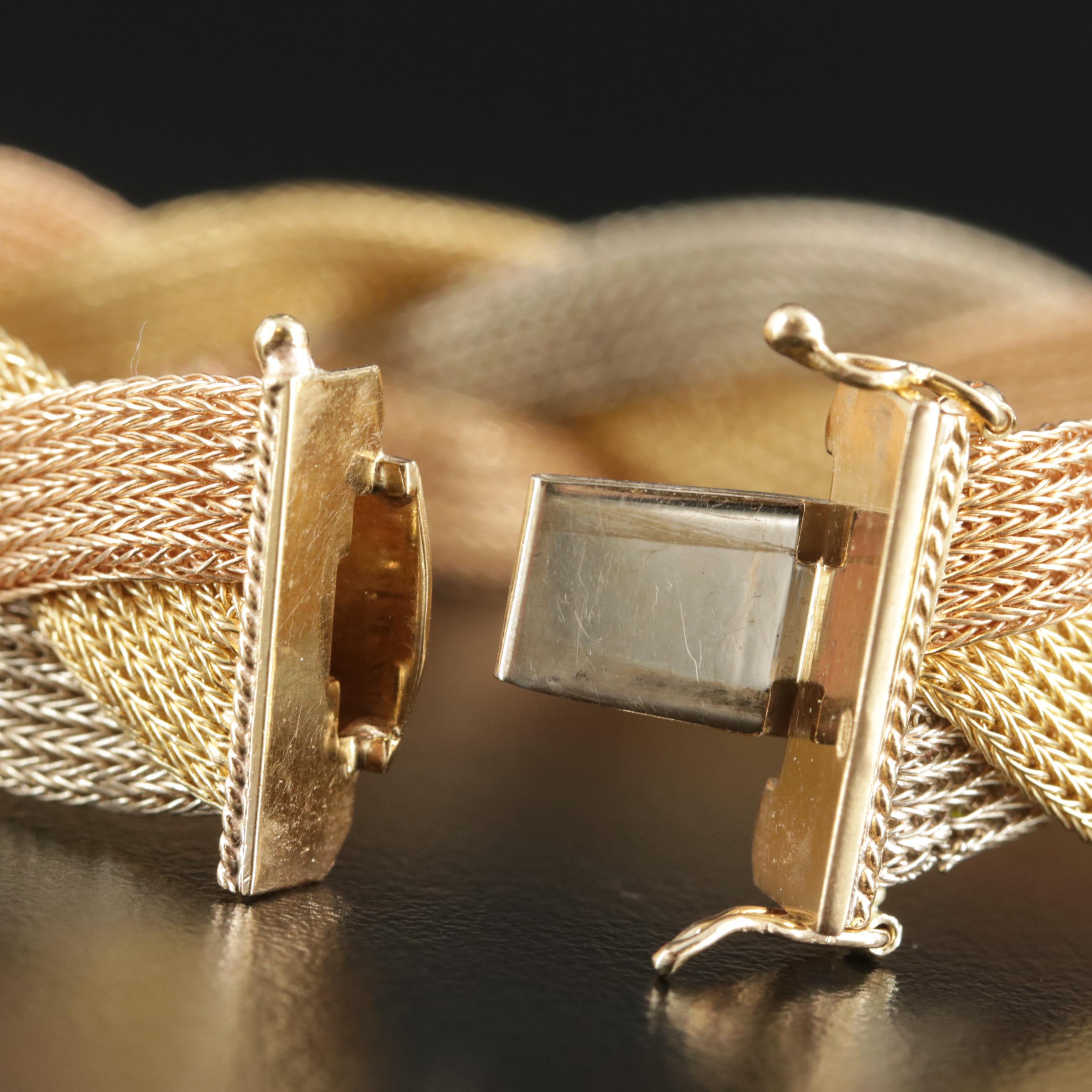 Fratelli Filippini 18K Gold Braided Mesh Bracelet