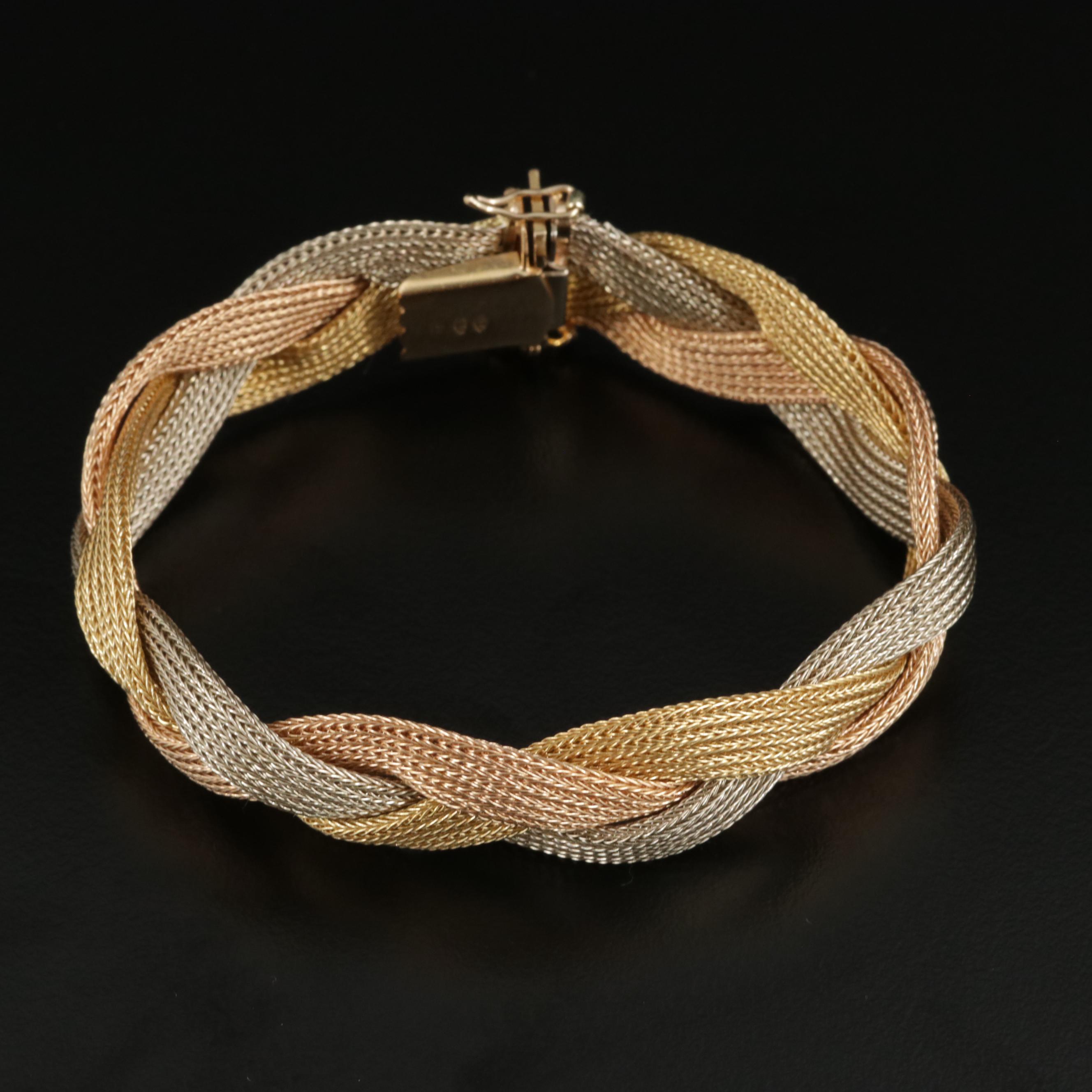 Fratelli Filippini 18K Gold Braided Mesh Bracelet