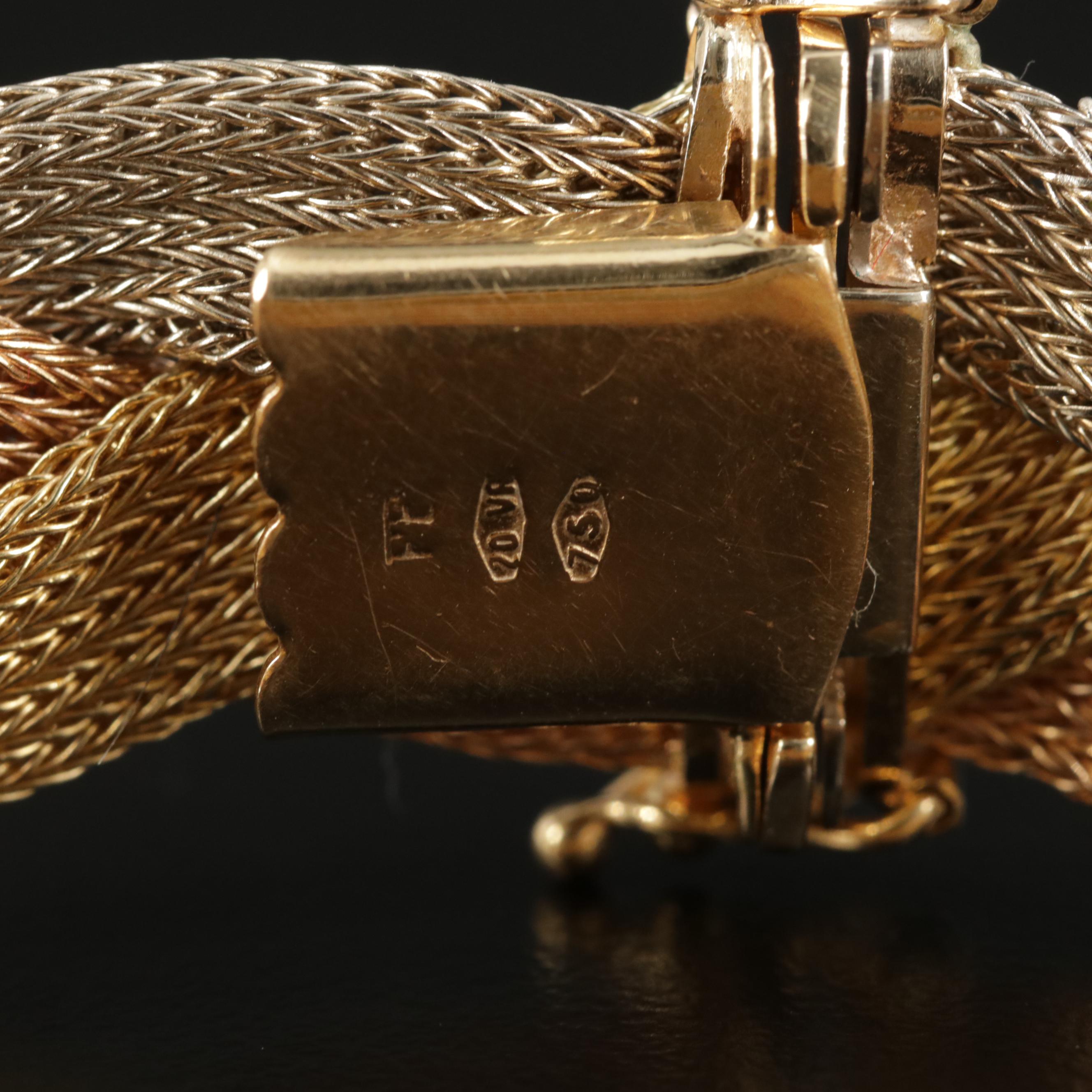 Fratelli Filippini 18K Gold Braided Mesh Bracelet