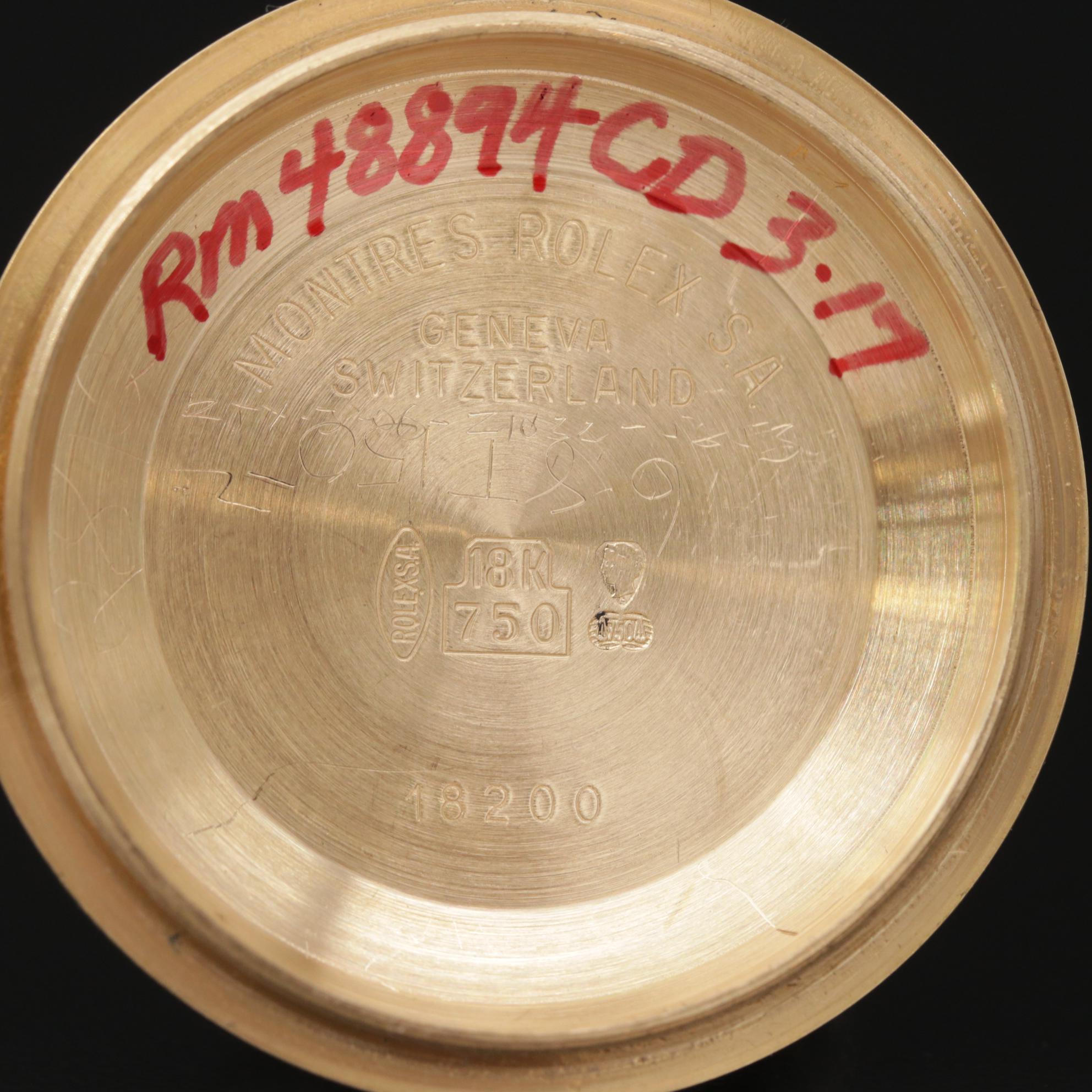 Rolex "President" 18K Gold Automatic Watch, 1989