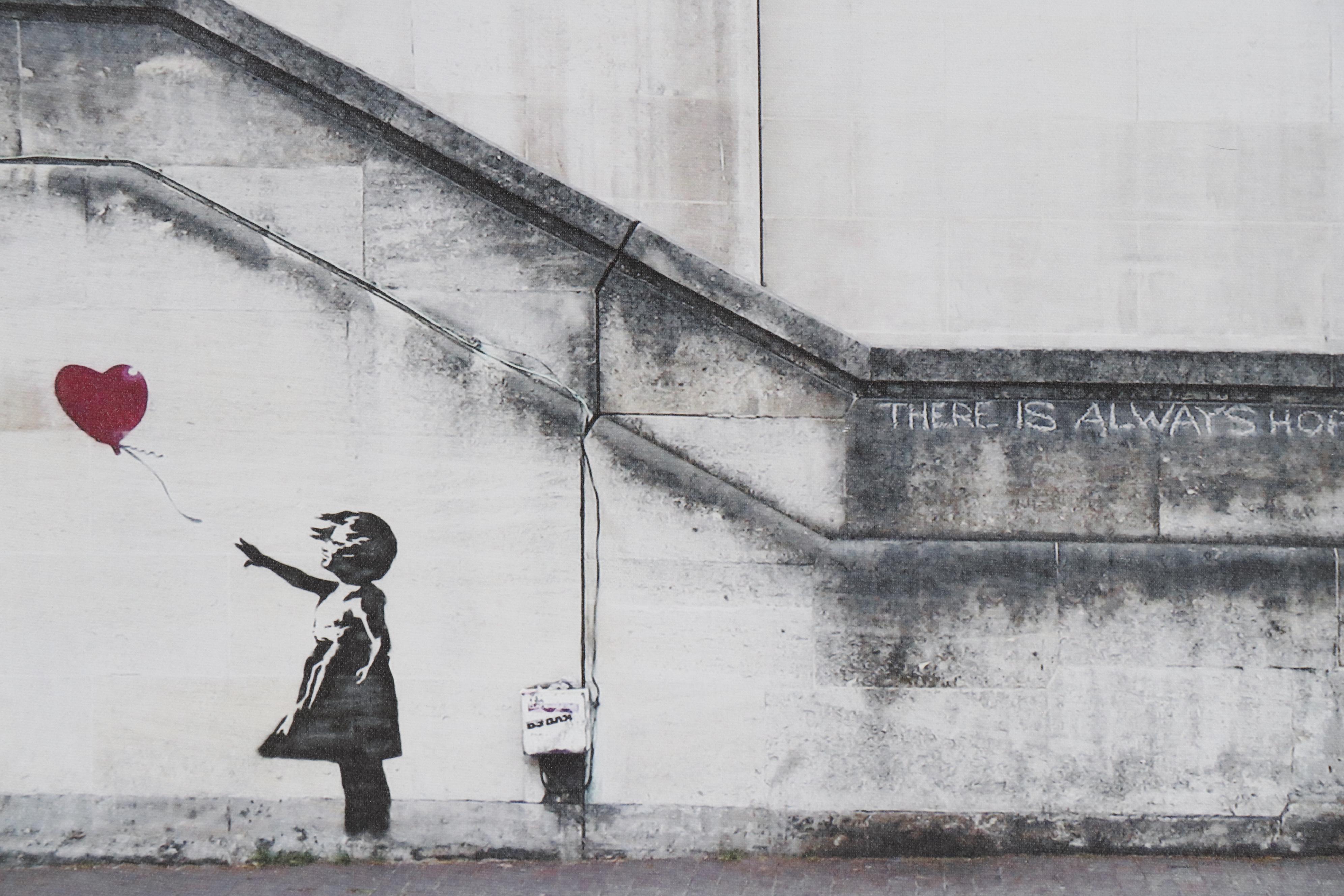 Giclee Print on Canvas after Banksy "Balloon Girl"