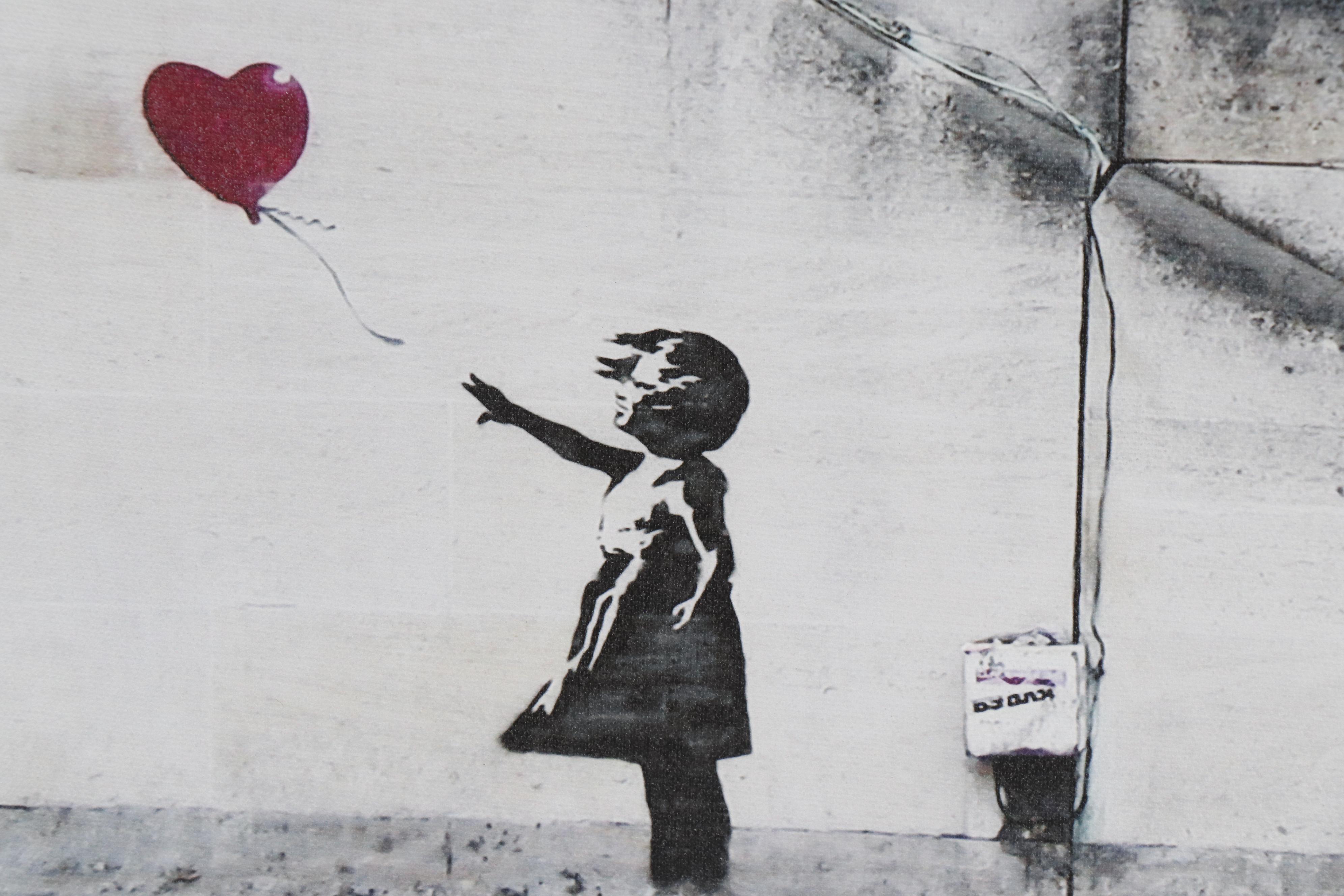 Giclee Print on Canvas after Banksy "Balloon Girl"