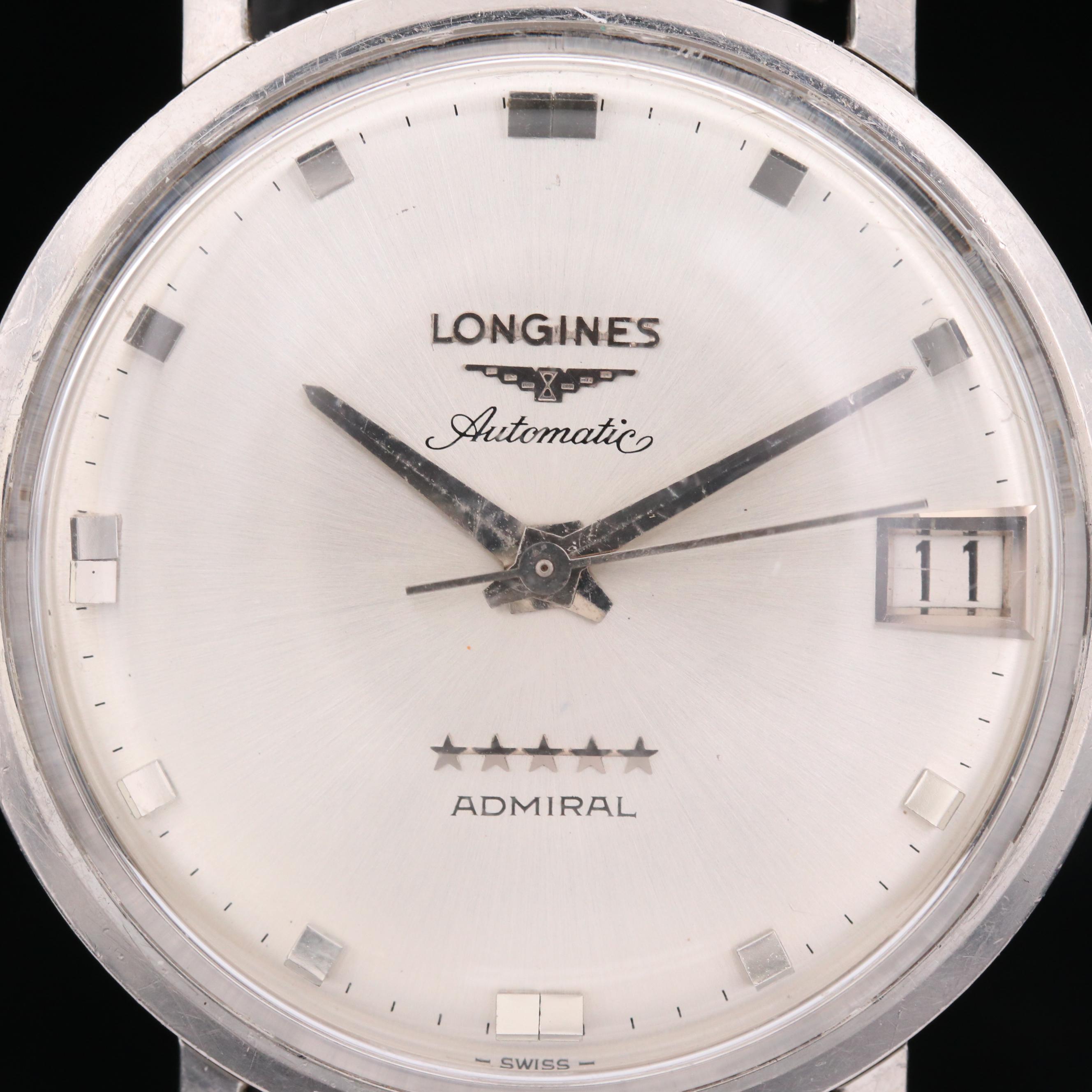 Longines Admiral Stainless Steel Automatic Watch, Vintage
