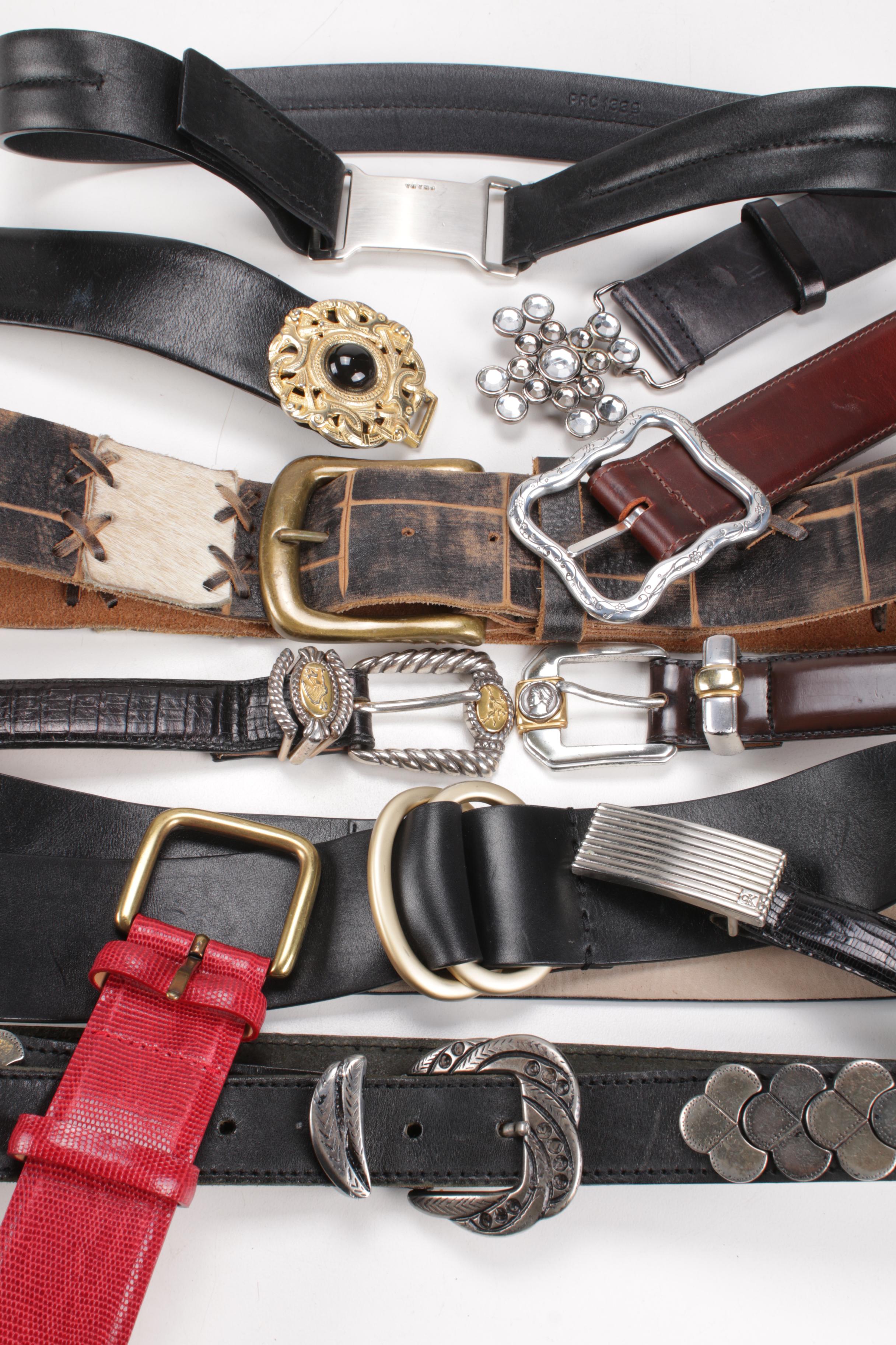 Prada, Judith Leiber, Calvin Klein and Other Designer Leather Belts