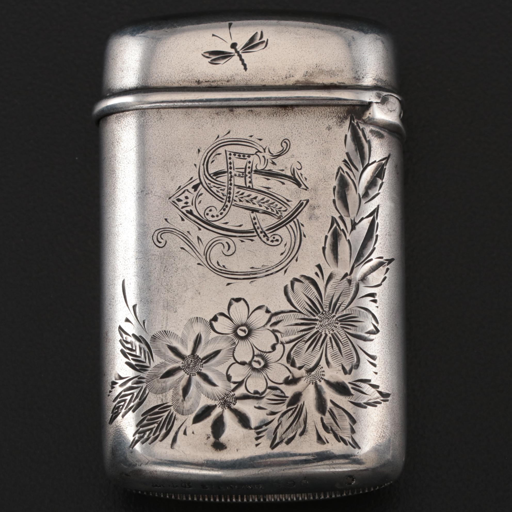 Gorham Late Victorian Sterling Vesta Case, circa 1889