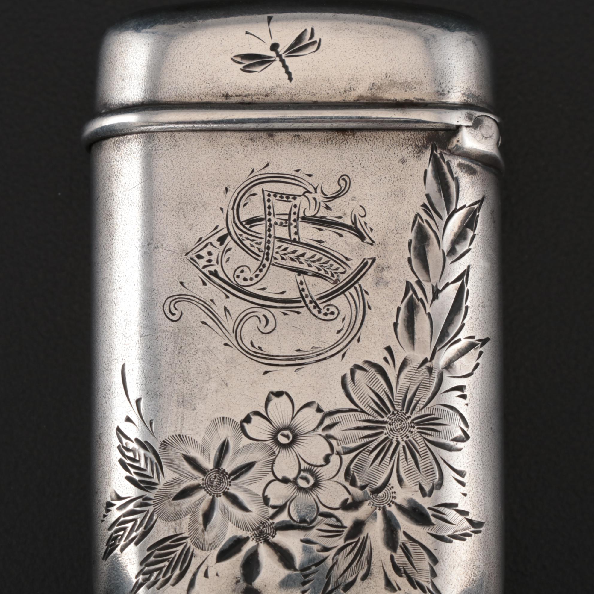 Gorham Late Victorian Sterling Vesta Case, circa 1889