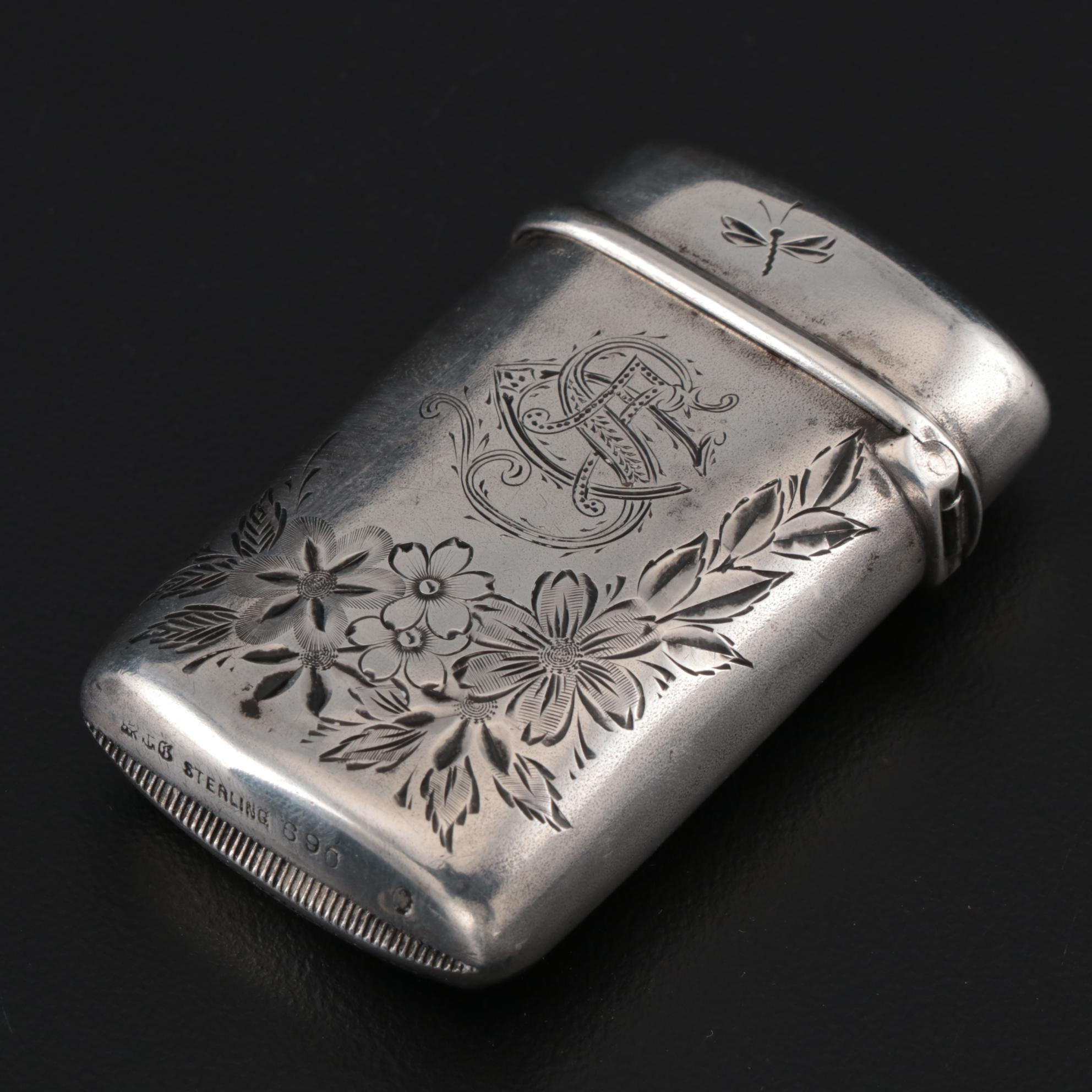 Gorham Late Victorian Sterling Vesta Case, circa 1889