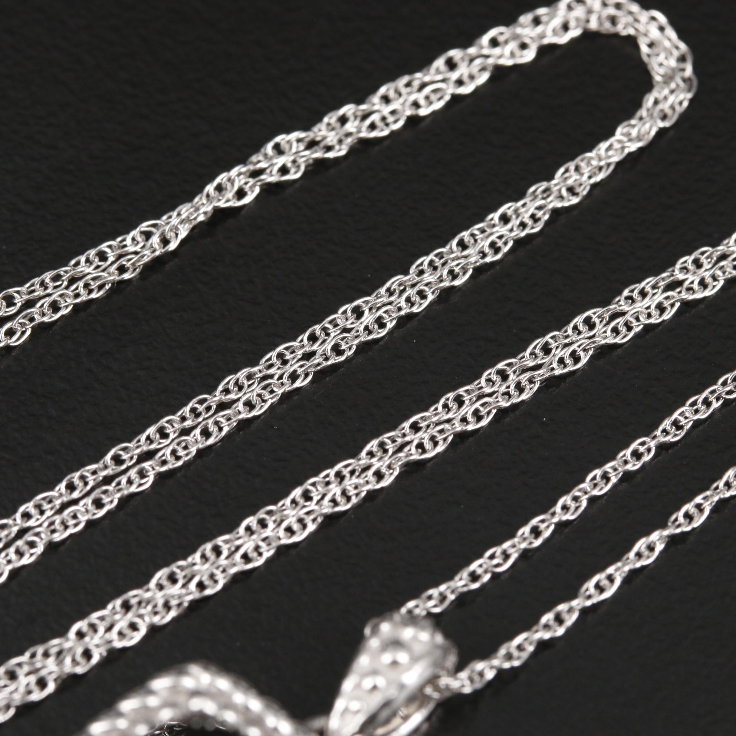 Sterling Silver Smoky Quartz Pendant Necklace