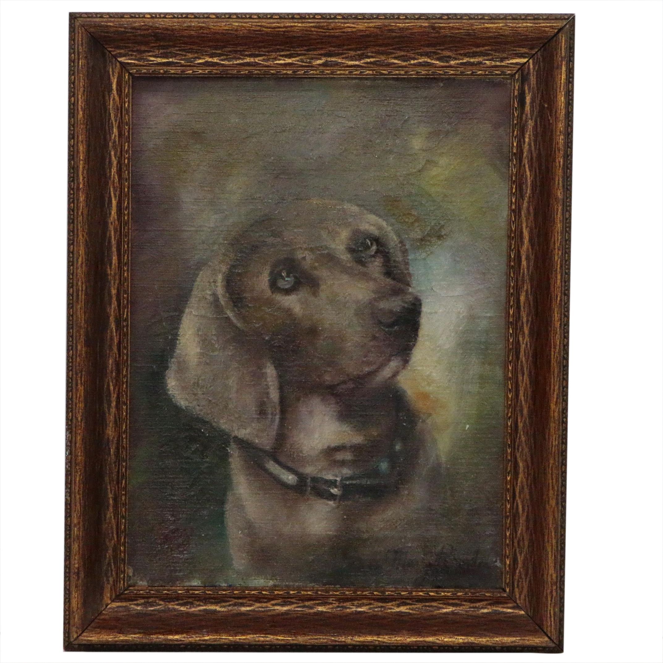 Mary Rhoades Oil Painting of Dog
