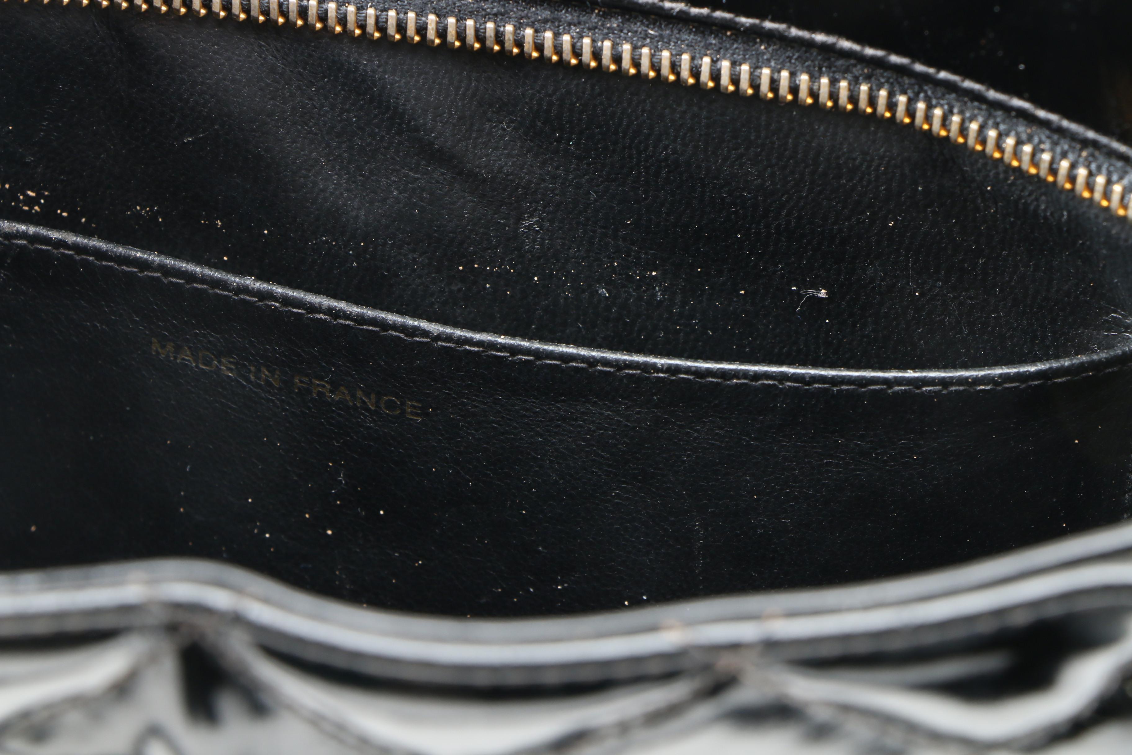 Chanel CC Tote in Black Quilted Patent Leather