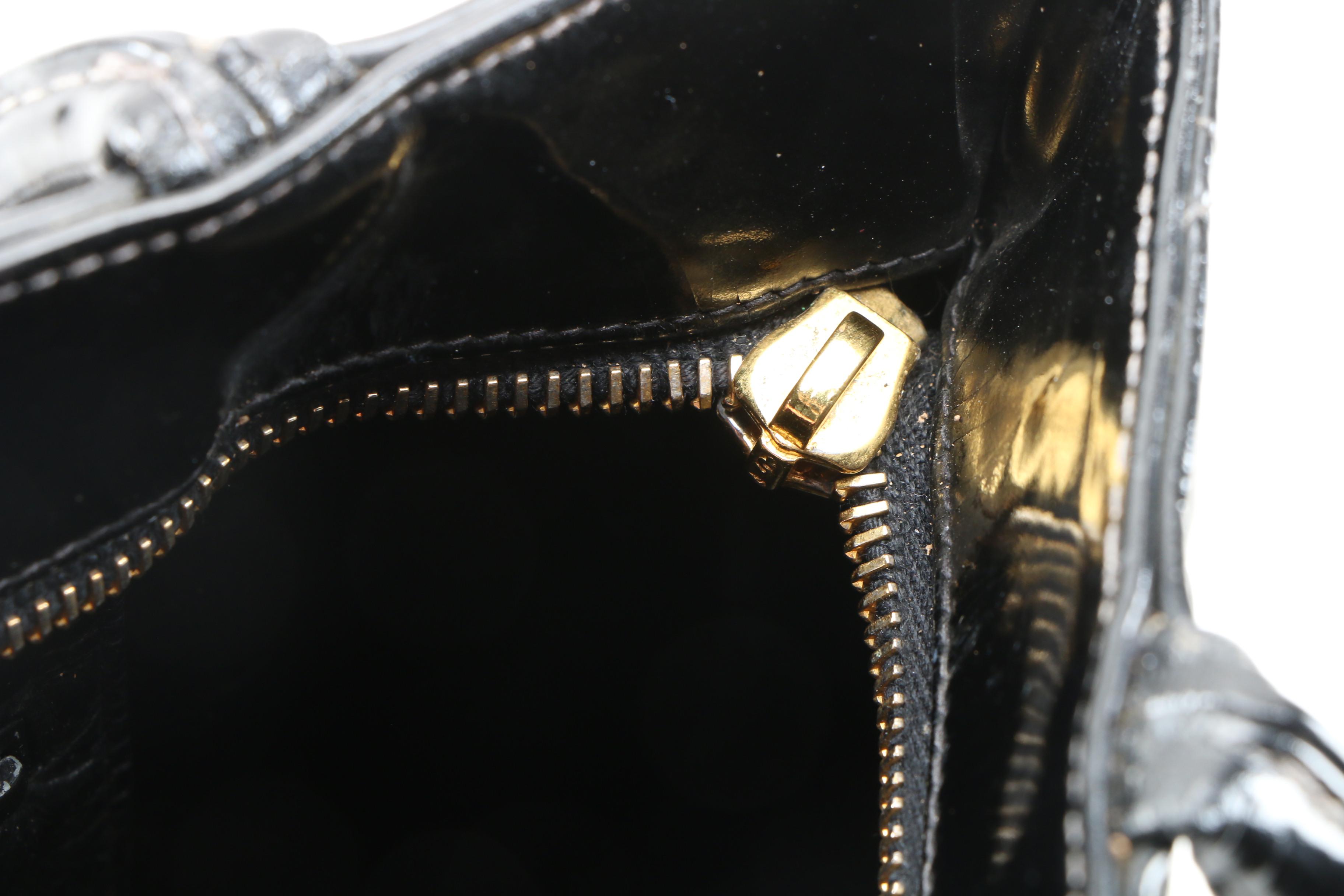 Chanel CC Tote in Black Quilted Patent Leather