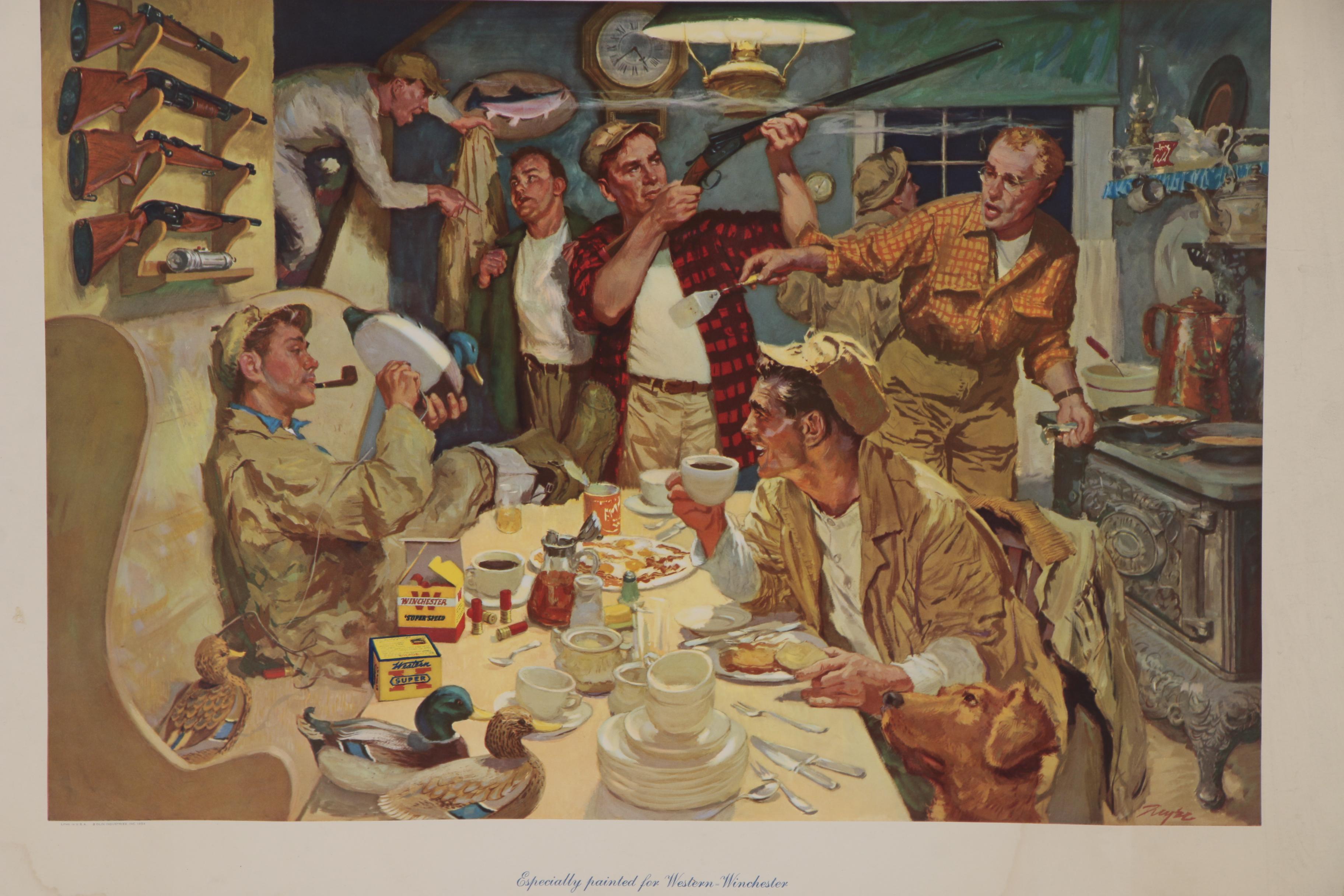 Western-Winchester Hunting Lithographs after James Dwyer, 1954