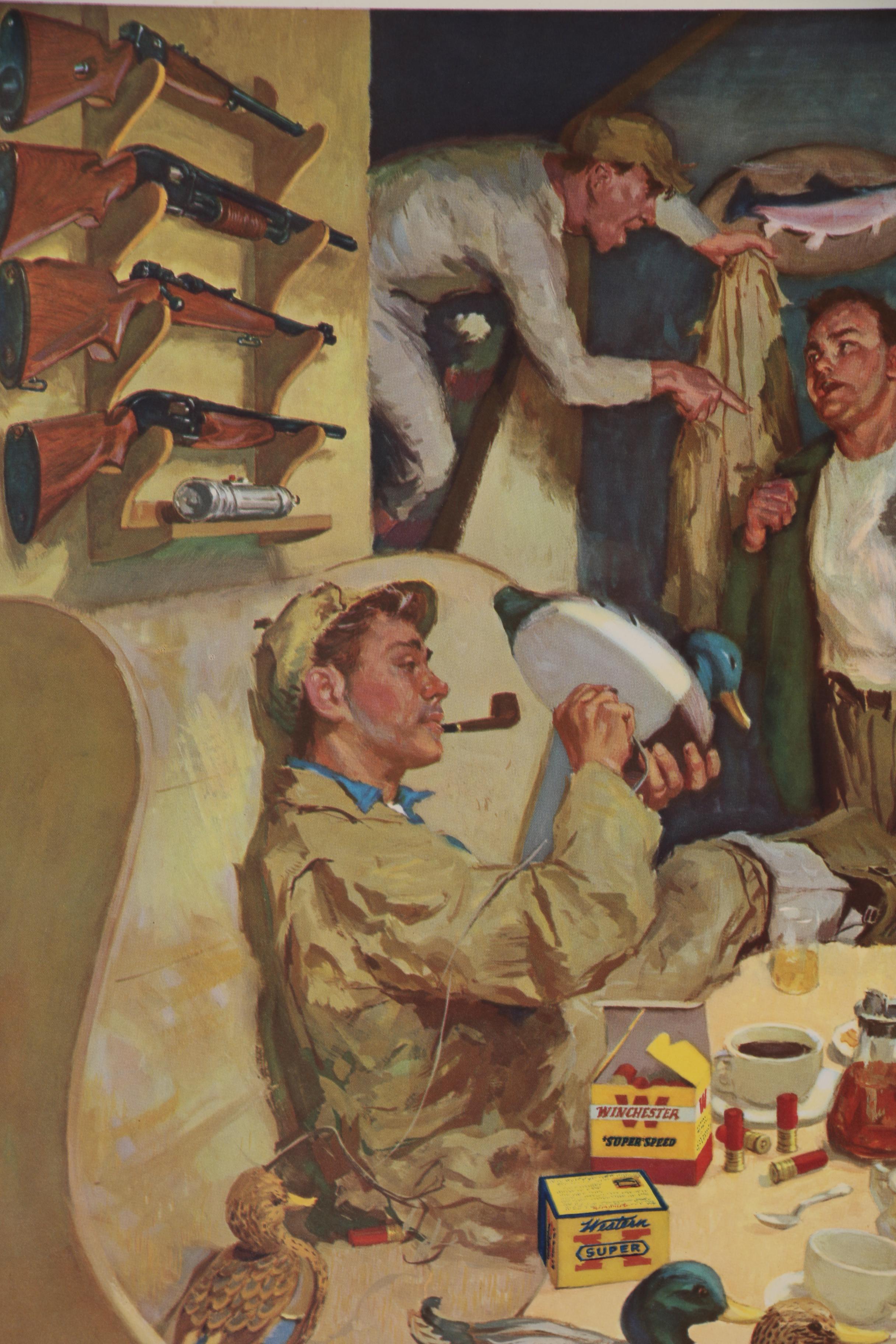 Western-Winchester Hunting Lithographs after James Dwyer, 1954