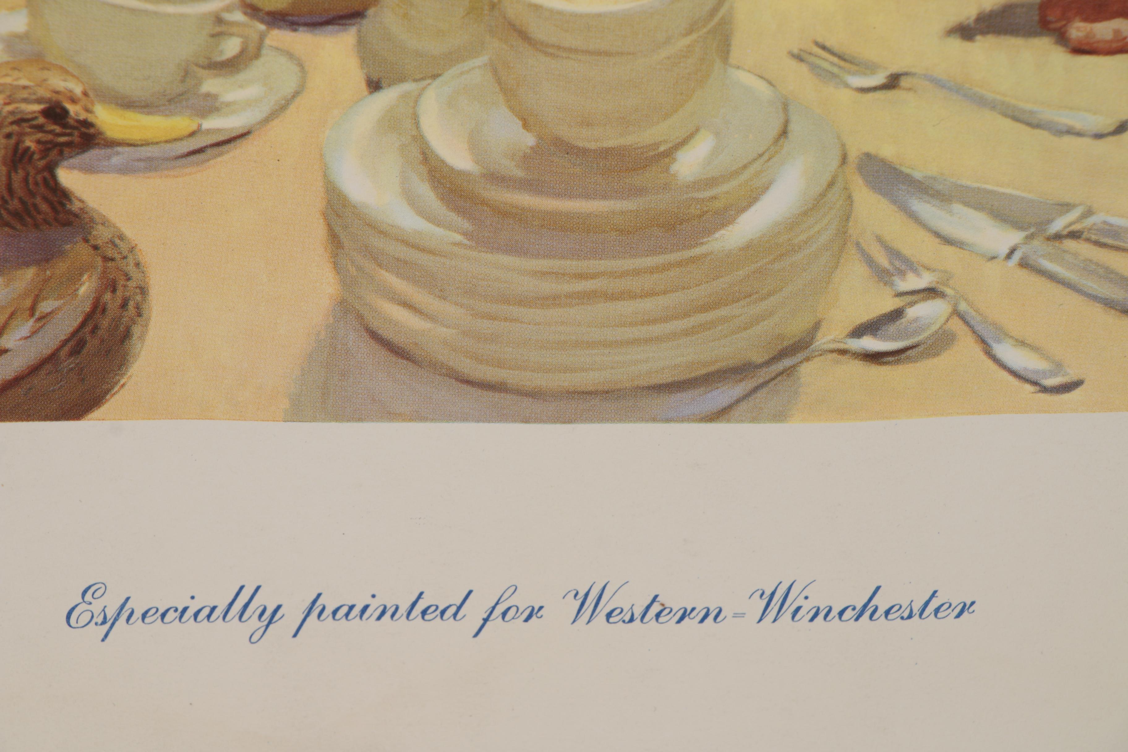 Western-Winchester Hunting Lithographs after James Dwyer, 1954