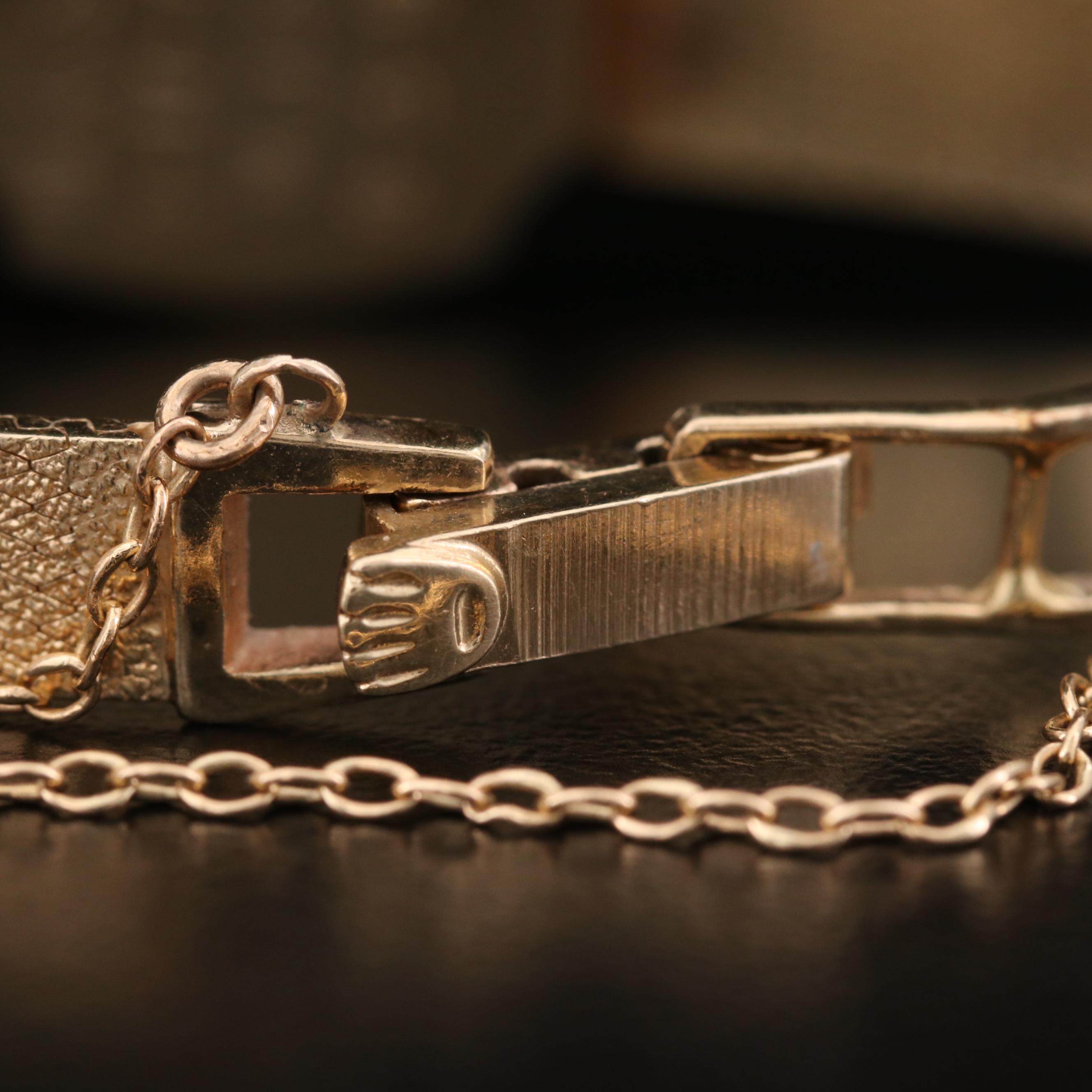 Rolex Cocktail 14K Gold and Diamond Bezel Watch