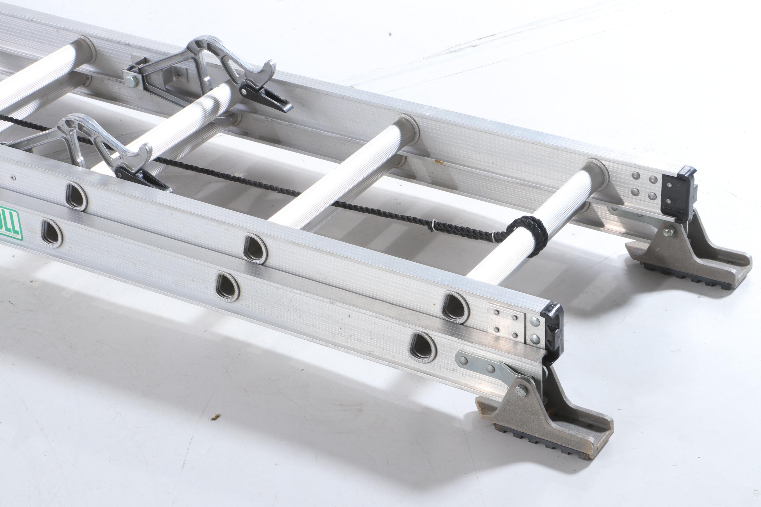 Green Bull 24ft. Aluminum Extension Ladder with Heavy Duty Pulley and Rope