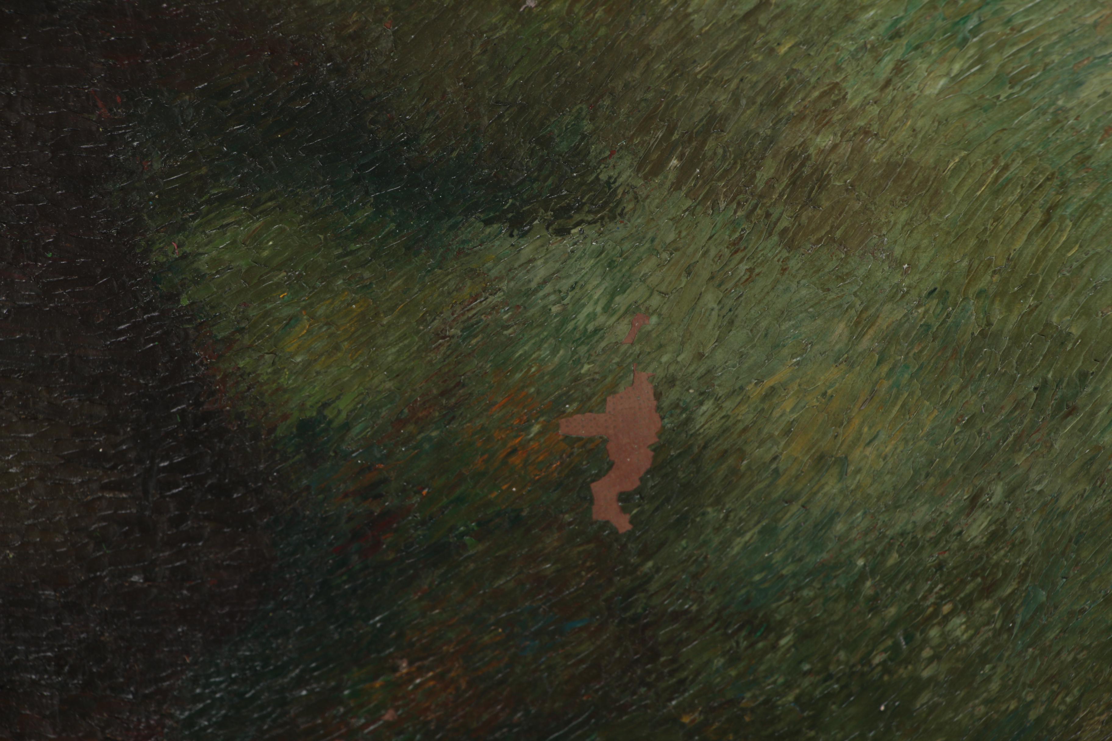 Anna E. Meltzer Oil Portrait of Female Nude, 1949