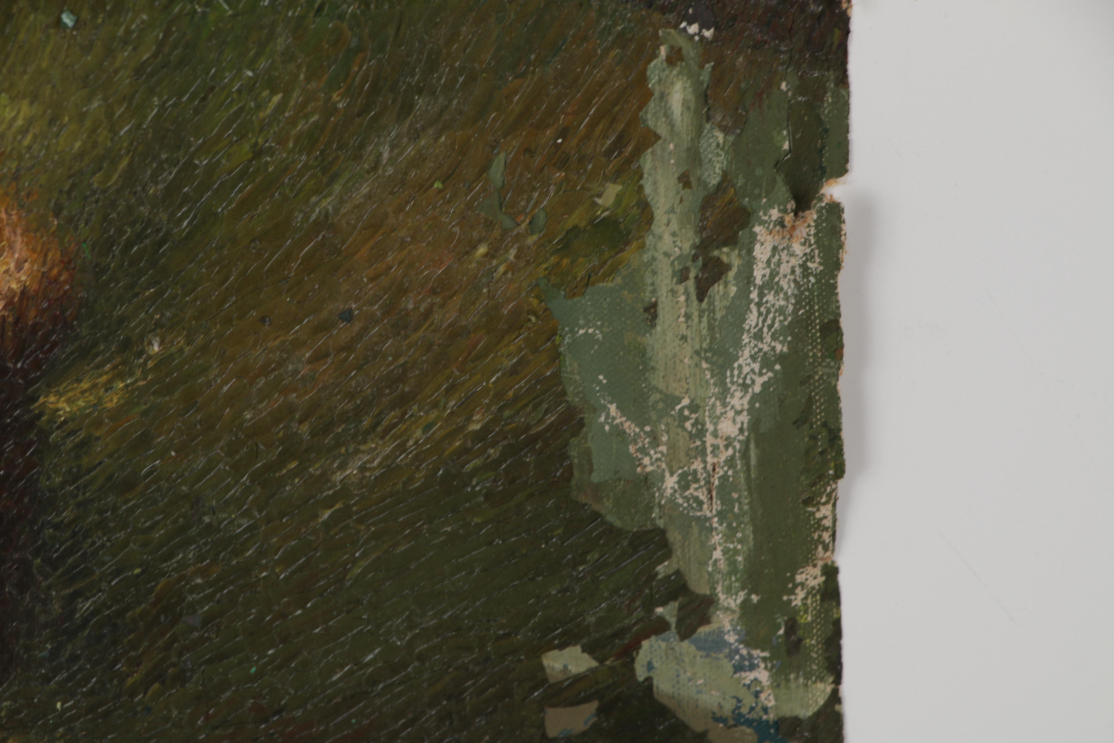 Anna E. Meltzer Oil Portrait of Female Nude, 1949