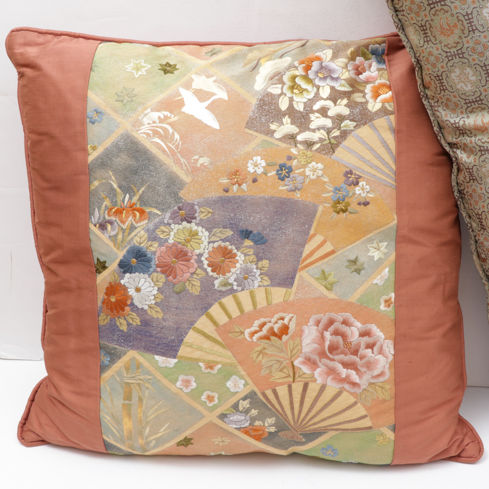 Chinese Drapes, Table Linens, and Decorative Textiles Including Silk, Vintage