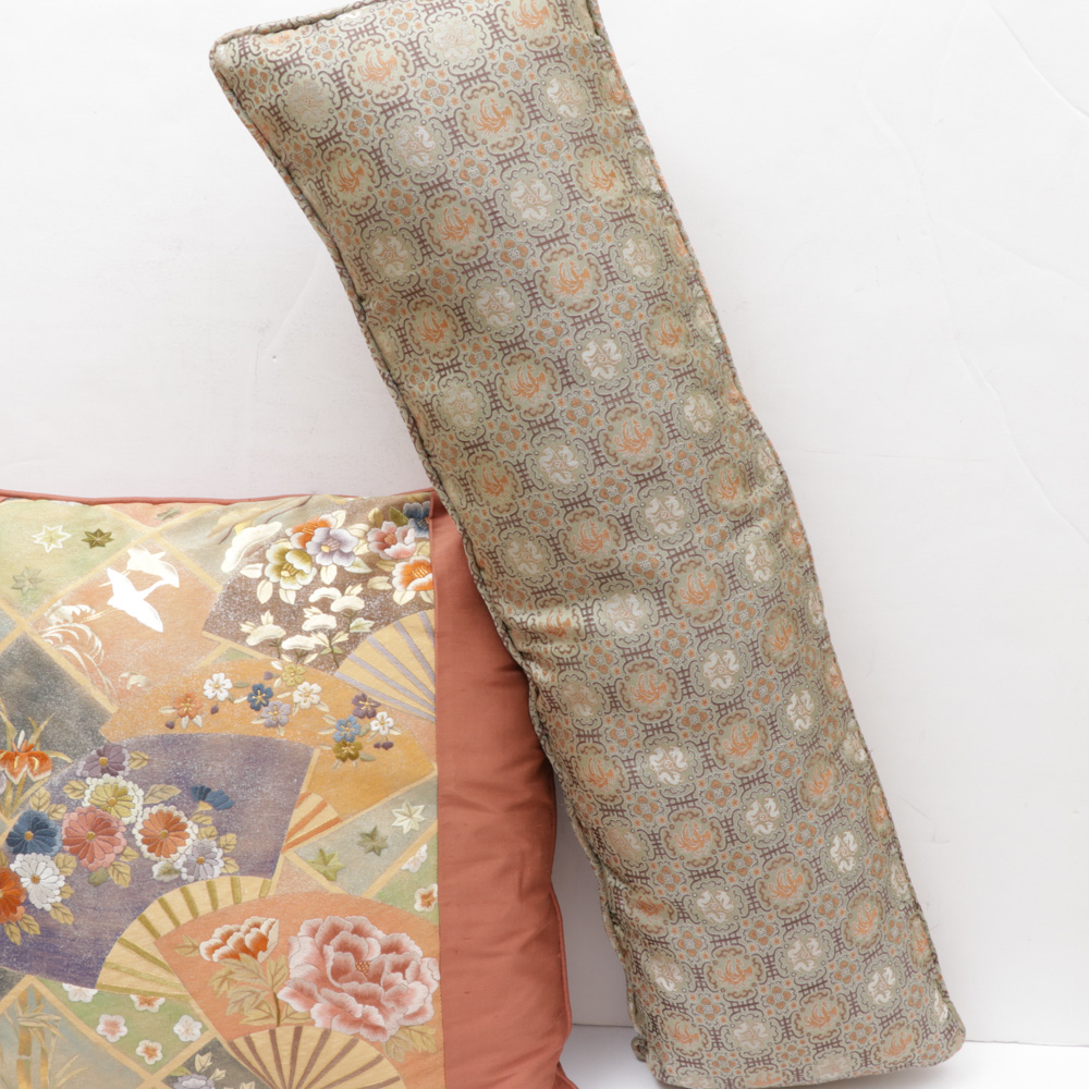 Chinese Drapes, Table Linens, and Decorative Textiles Including Silk, Vintage