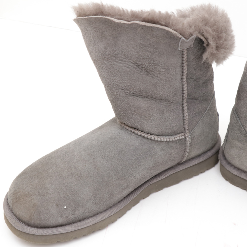 Ugg Bailey Button Bling Sheepskin Boots in Grey with Swarovski® Crystal Button