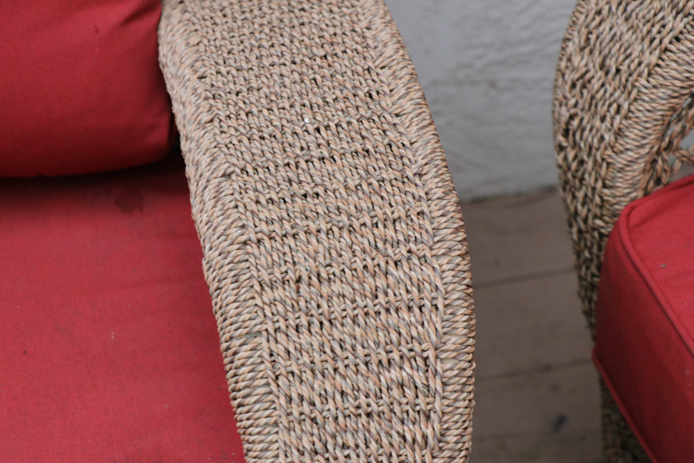 Woven Synthetic Fiber Patio Furniture Set