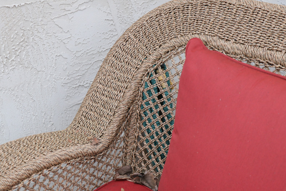 Woven Synthetic Fiber Patio Furniture Set