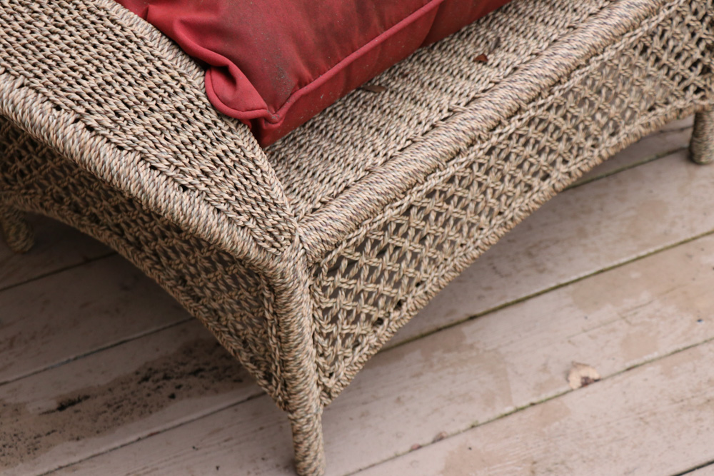 Woven Synthetic Fiber Patio Furniture Set